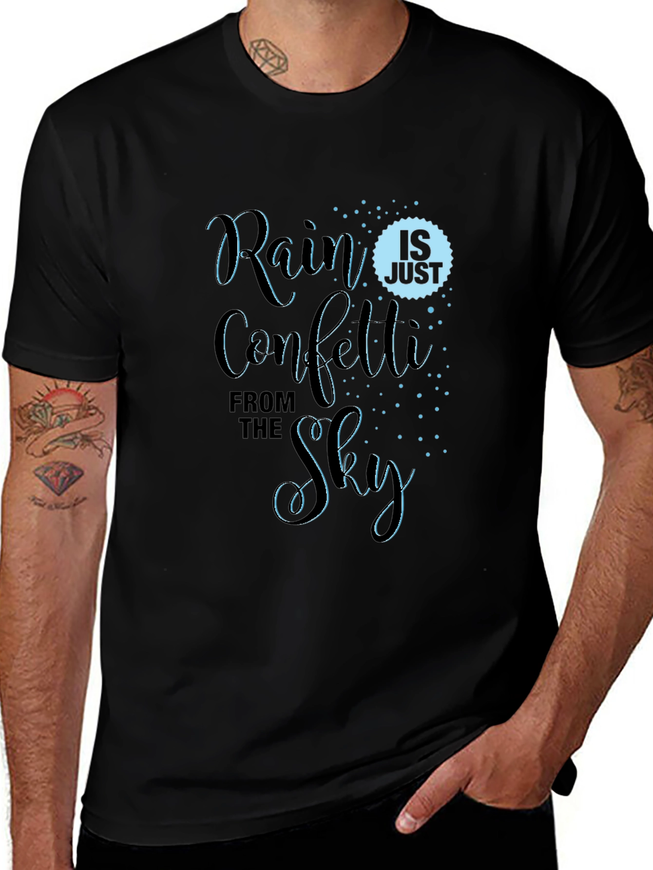 Rain Confetti Sky Graphic T-Shirt