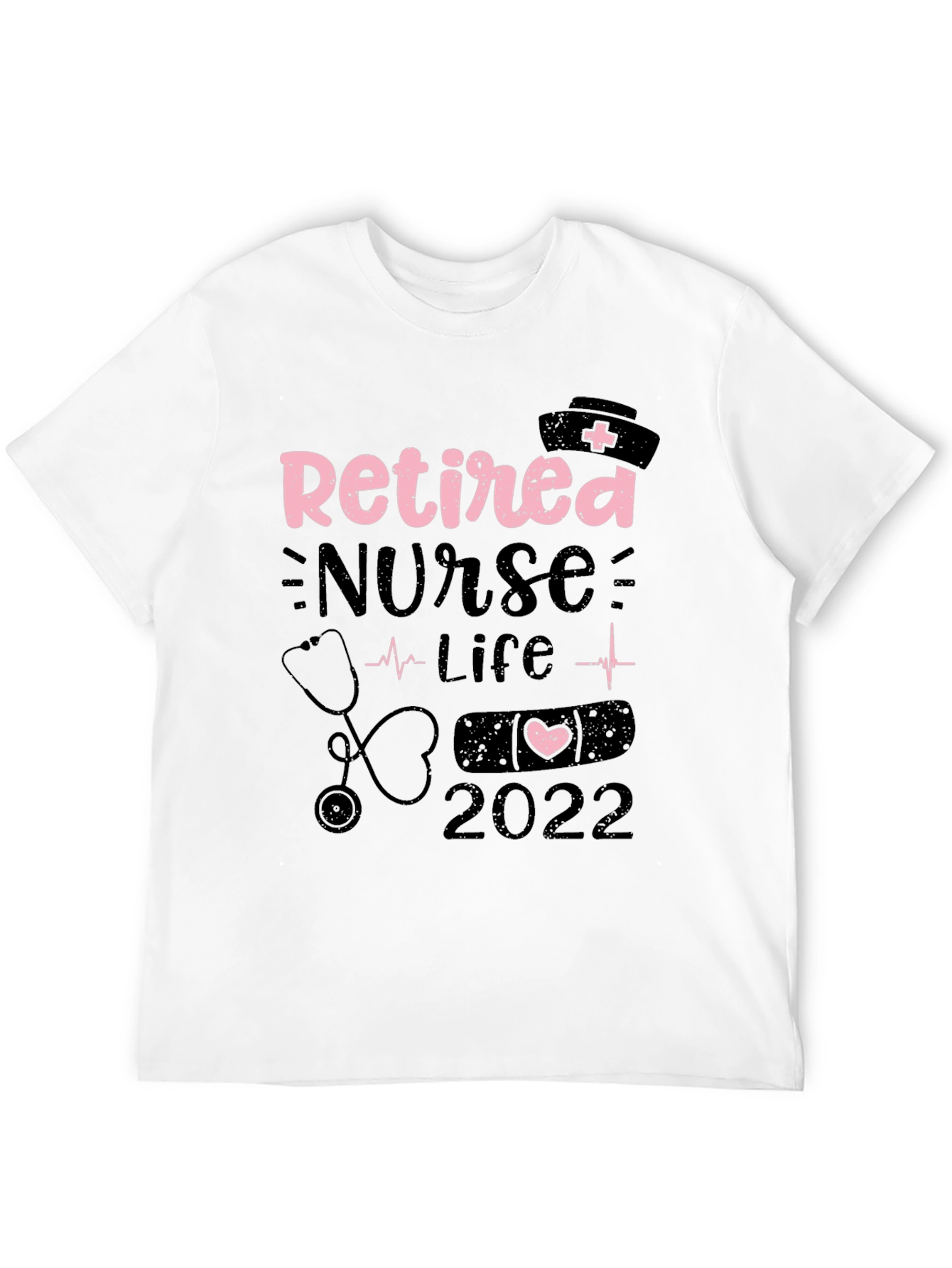 Retired Nurse Life 2022 Black Graphic Tee