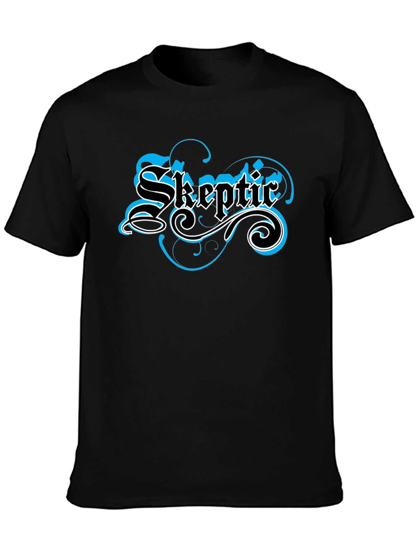 Skeptic Graphic T-Shirt - Black Crew Neck
