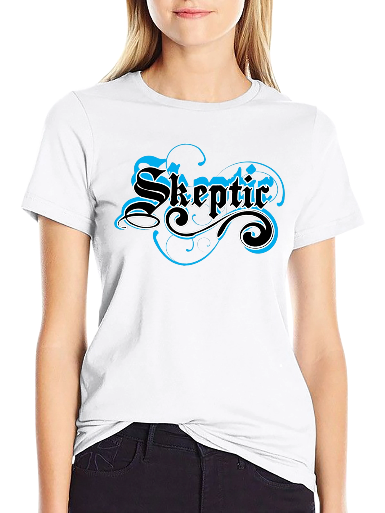 Skeptic Graphic T-Shirt - Black Crew Neck