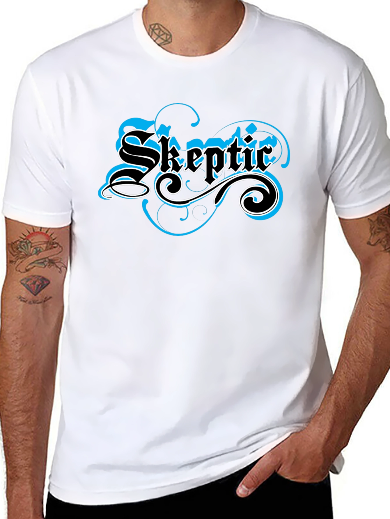 Skeptic Graphic T-Shirt - Black Crew Neck
