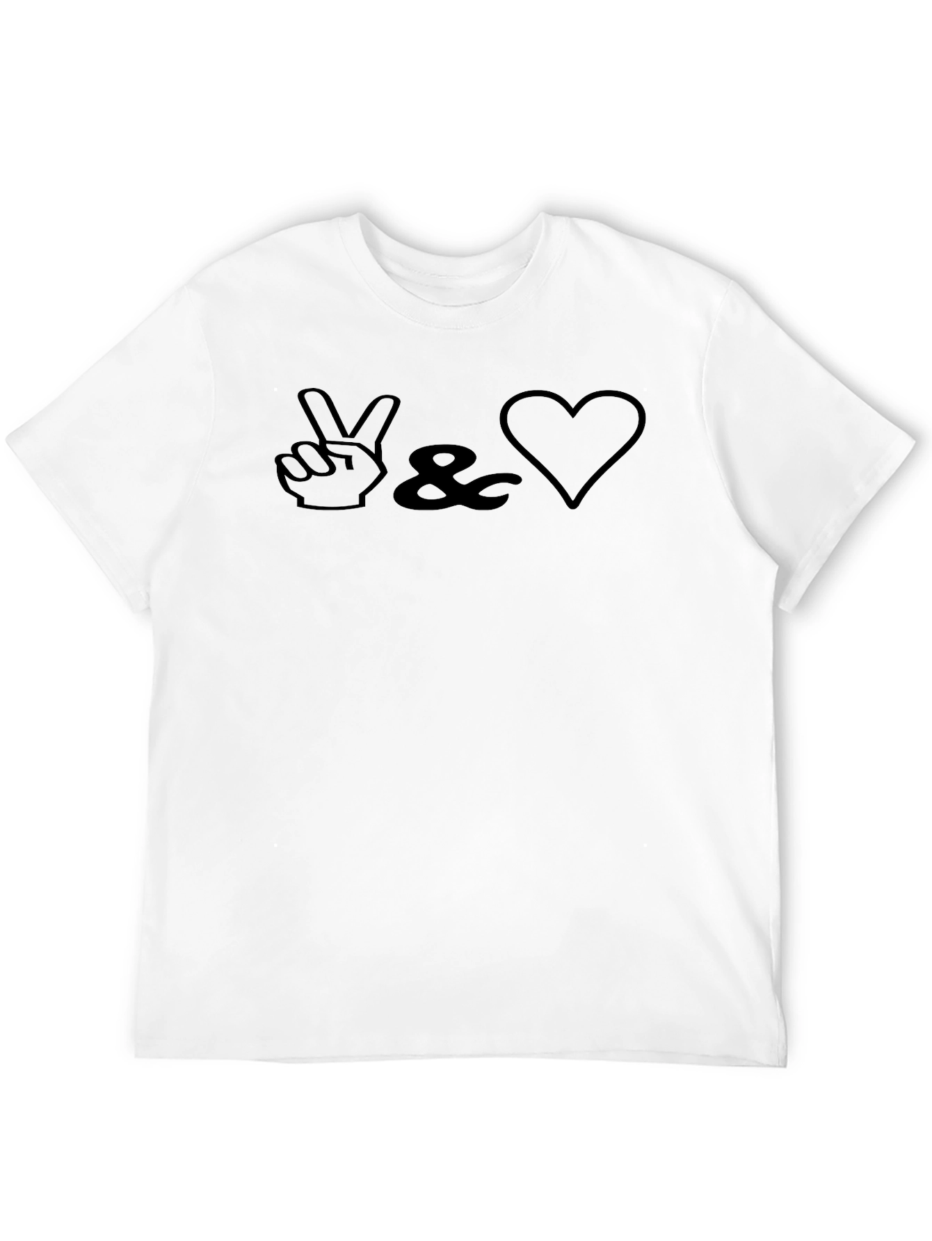 Peace & Love Graphic Tee - Stylish Black T-Shirt