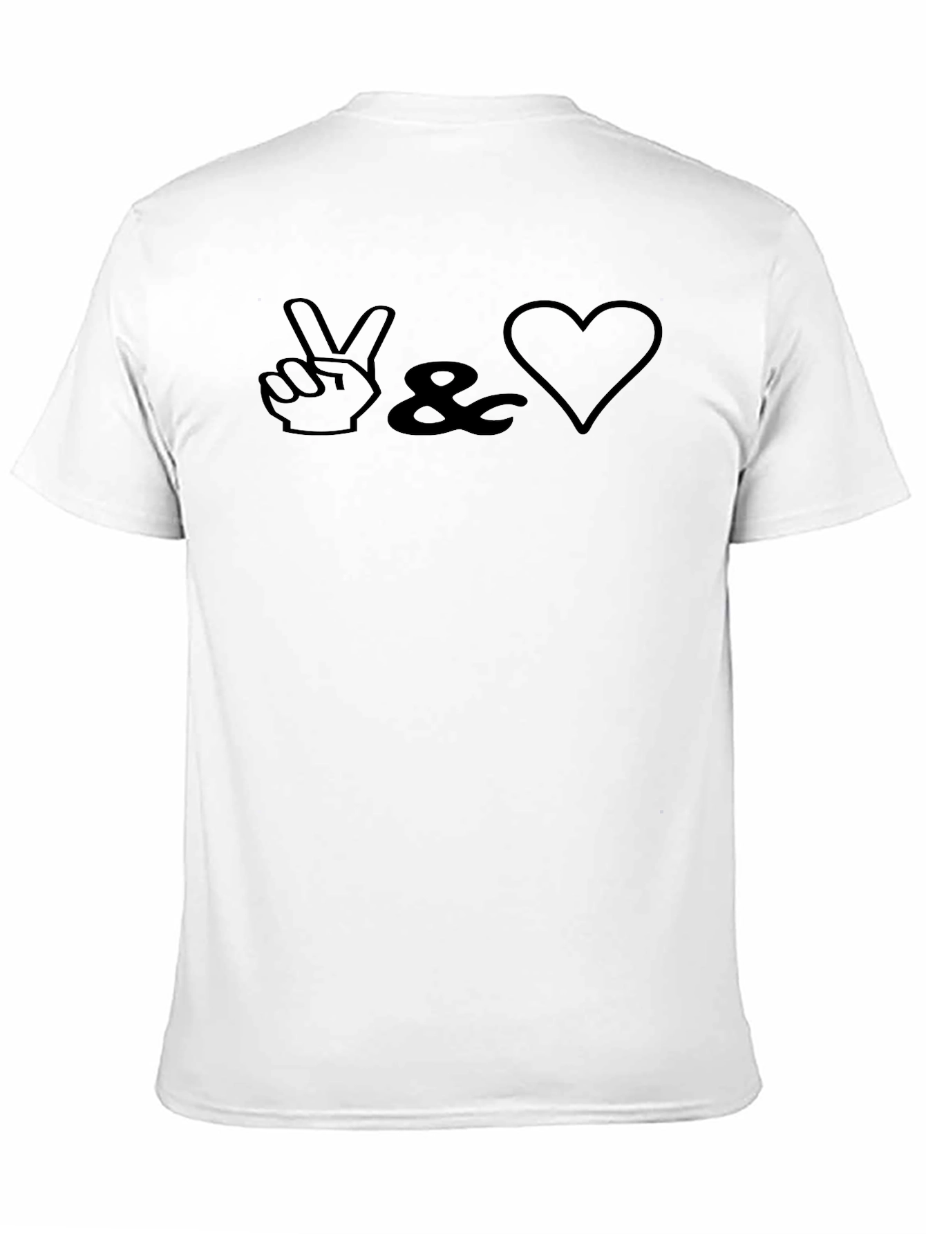 Peace & Love Graphic Tee - Stylish Black T-Shirt
