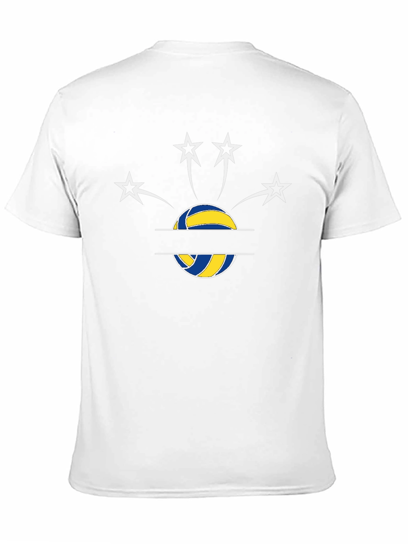 Volleyball Star Graphic T-Shirt - Black