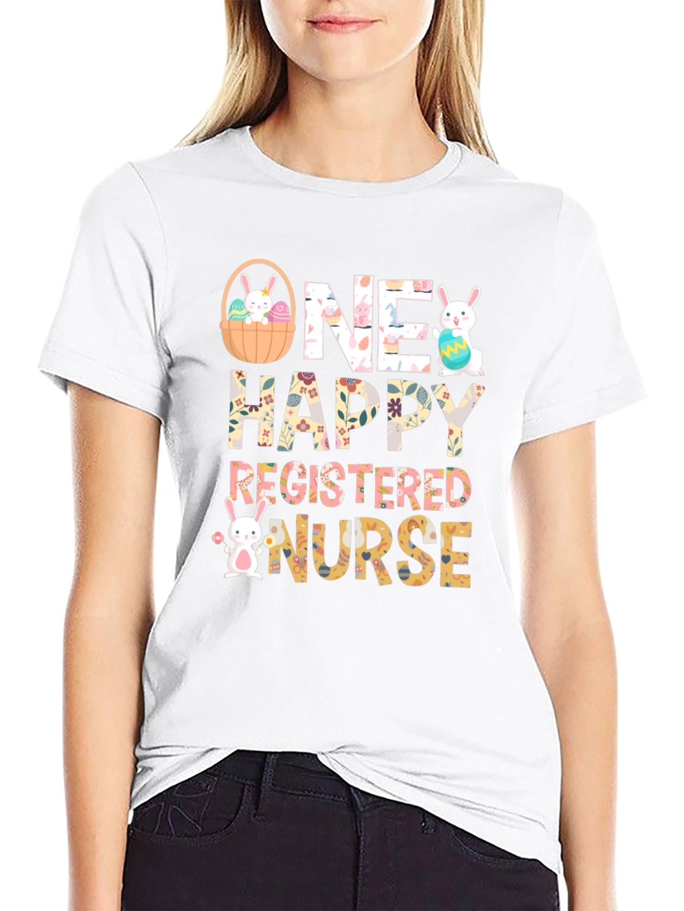 One Happy Registered Nurse Easter T-Shirt