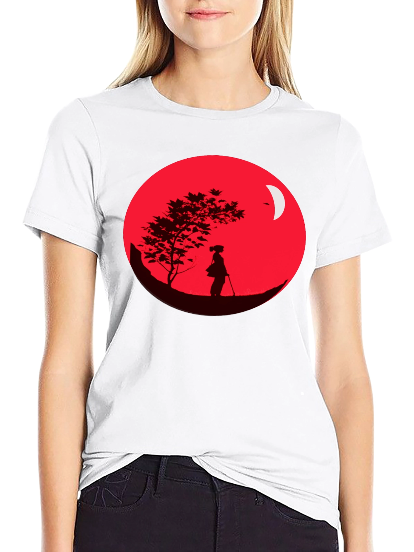 Samurai Silhouette Graphic Tee