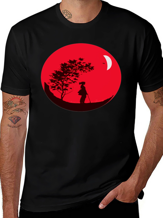 Samurai Silhouette Graphic Tee