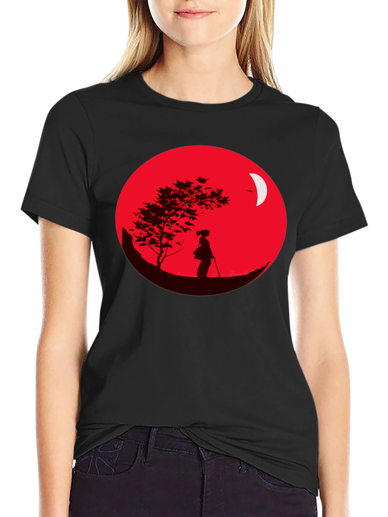 Samurai Silhouette Graphic Tee