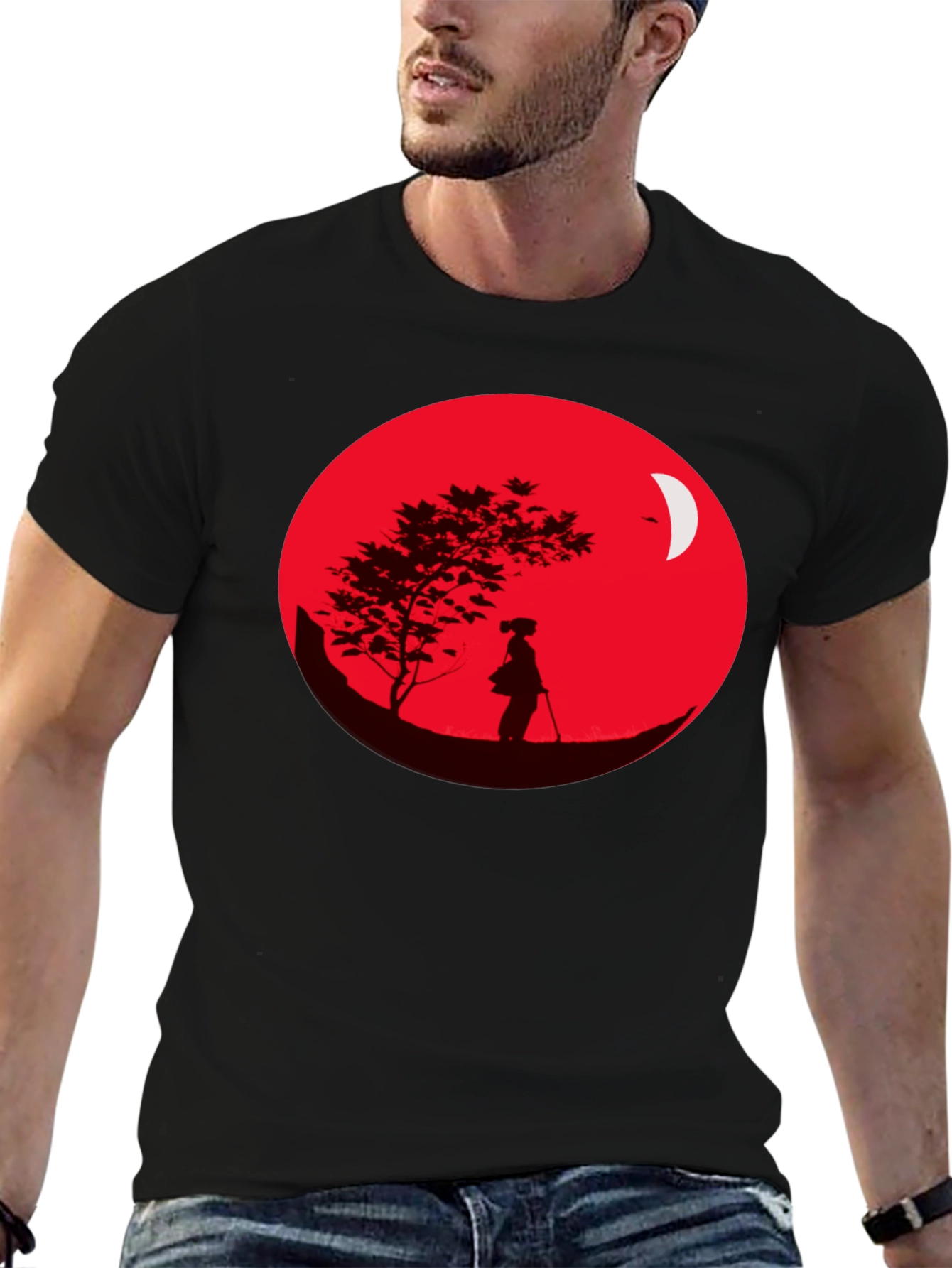 Samurai Silhouette Graphic Tee