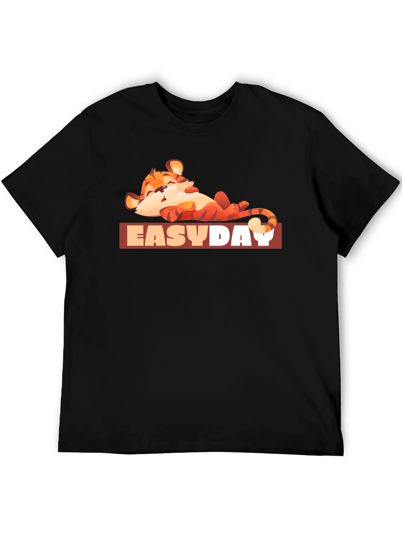 Easy Day Tiger Graphic Tee - Relaxed Vibe