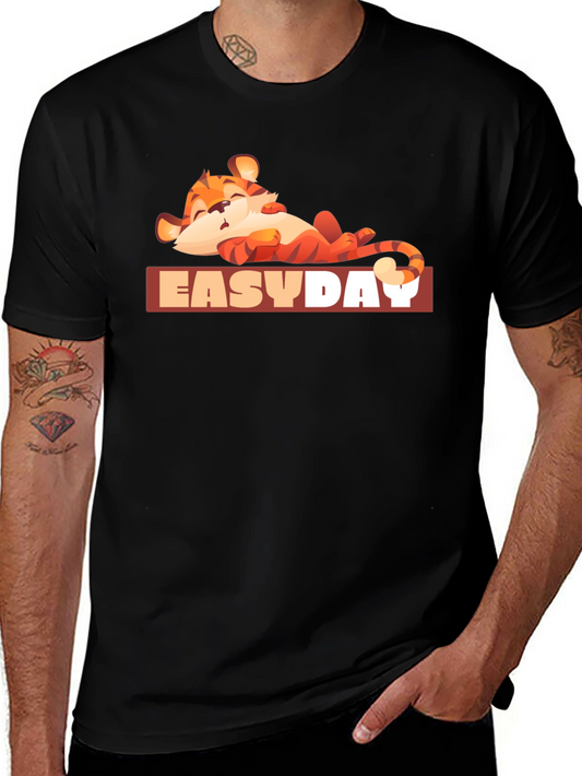 Easy Day Tiger Graphic Tee - Relaxed Vibe