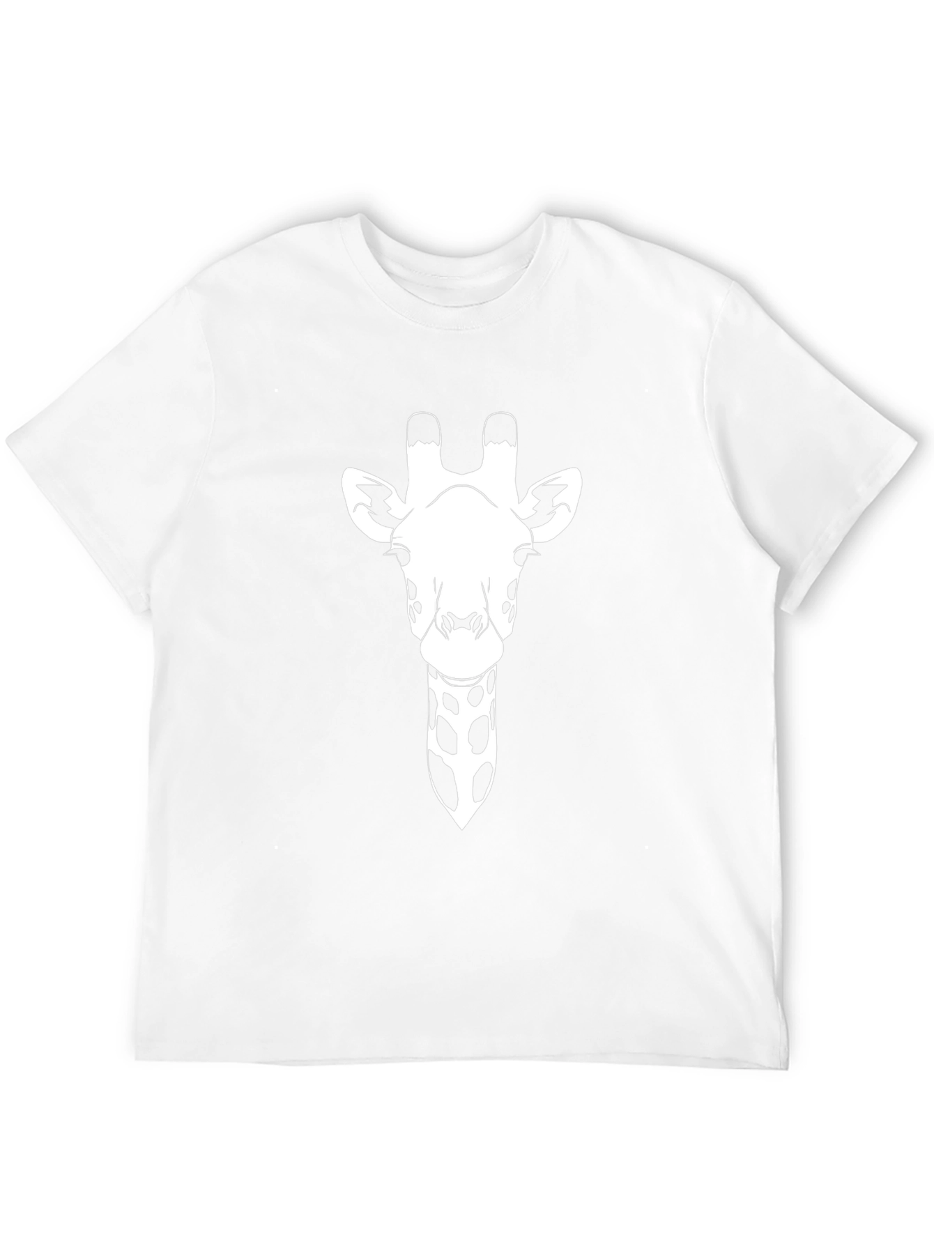 Giraffe Graphic Tee - Black Cotton T-Shirt
