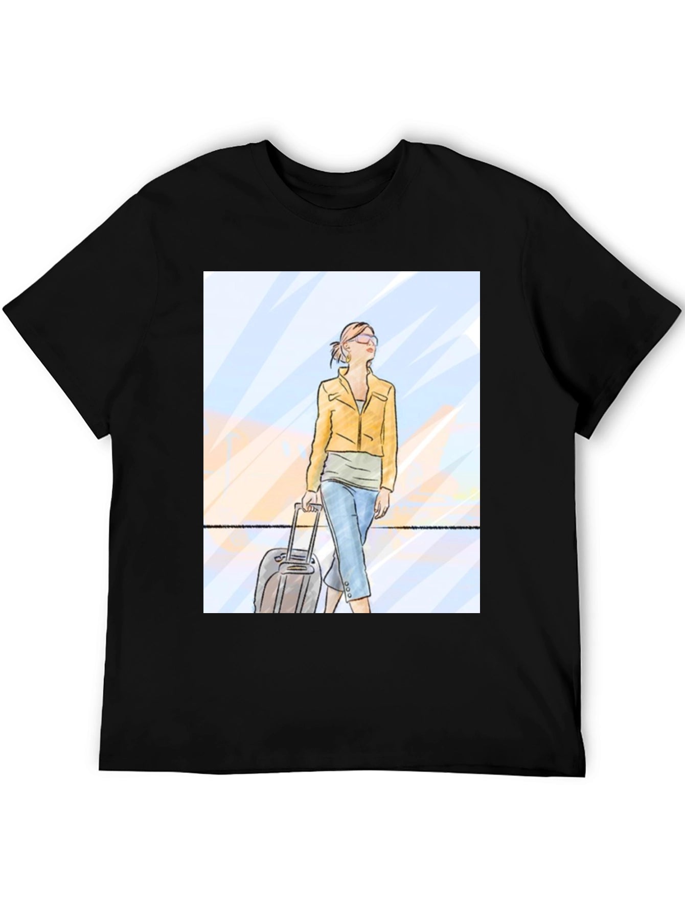Traveler Graphic Tee - Black Crew Neck