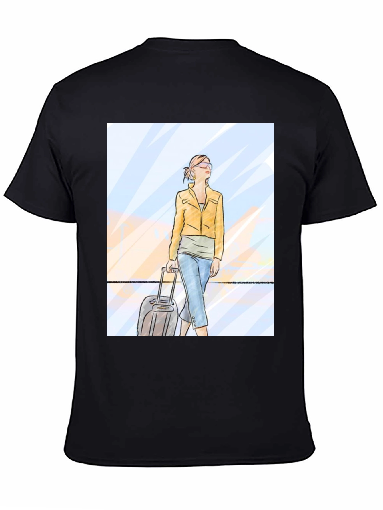 Traveler Graphic Tee - Black Crew Neck