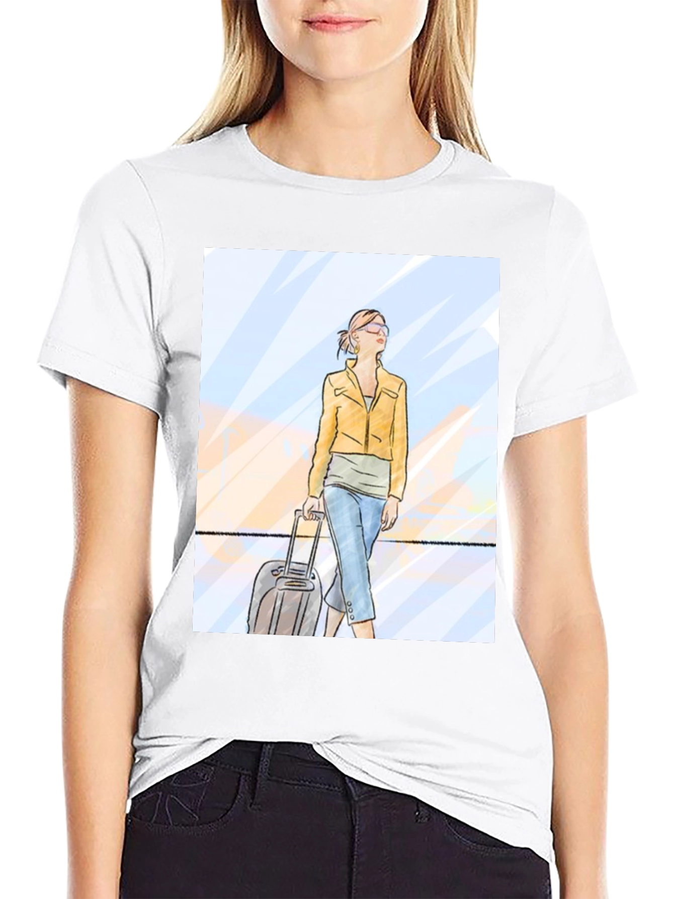 Traveler Graphic Tee - Black Crew Neck