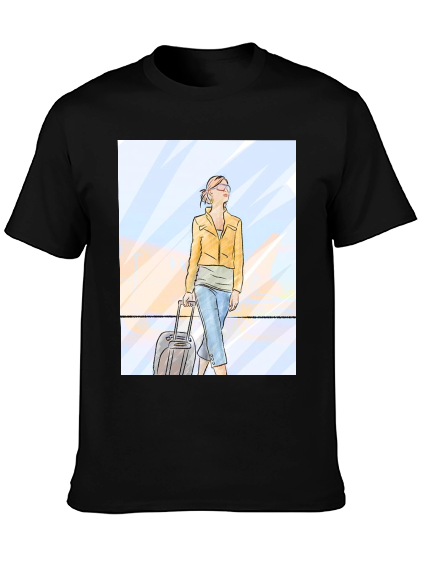 Traveler Graphic Tee - Black Crew Neck