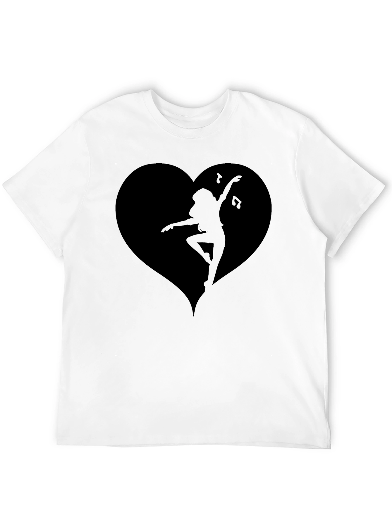 Dancing Heart Silhouette Black T-Shirt