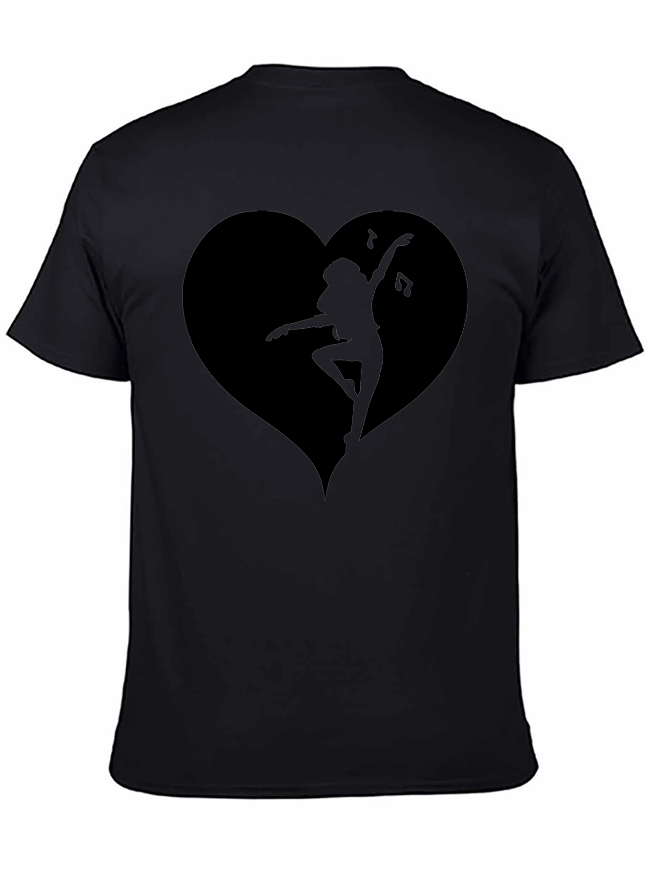 Dancing Heart Silhouette Black T-Shirt