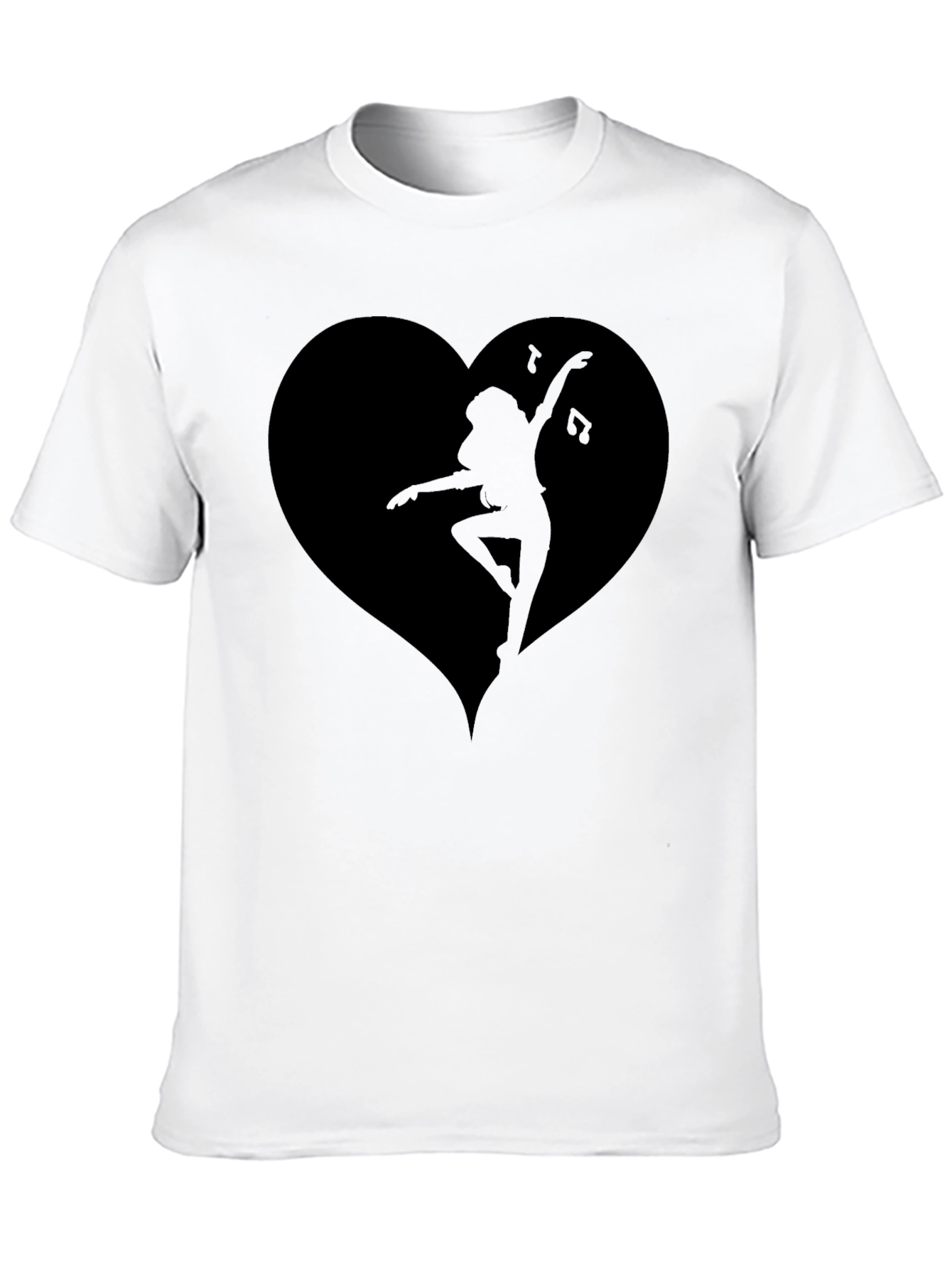 Dancing Heart Silhouette Black T-Shirt
