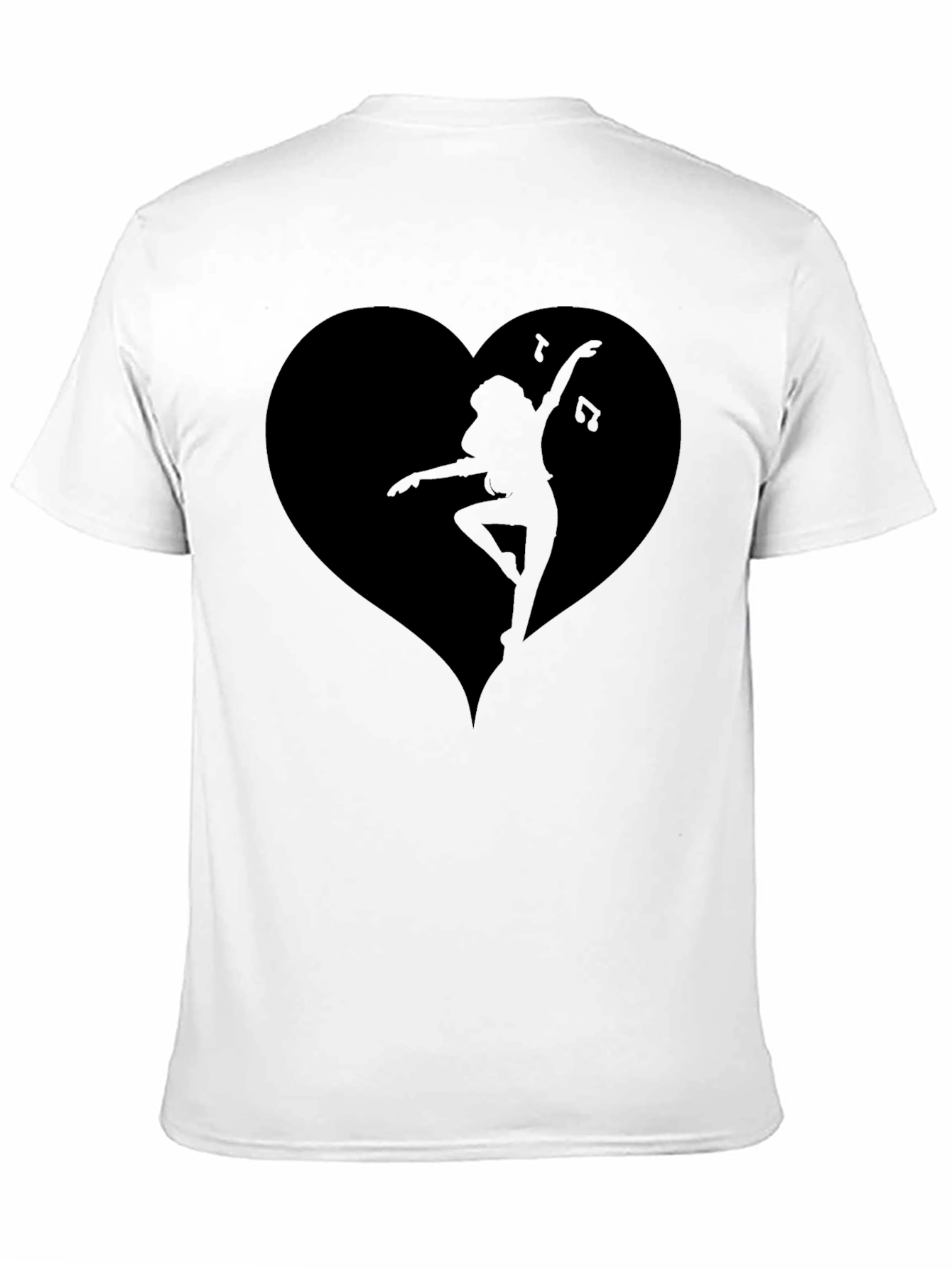 Dancing Heart Silhouette Black T-Shirt