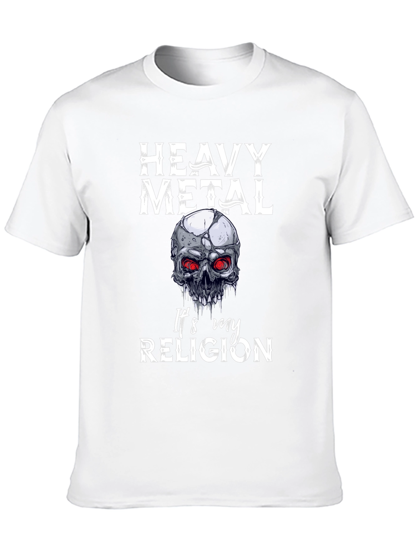 Heavy Metal Religion T-Shirt Skull Graphic Tee