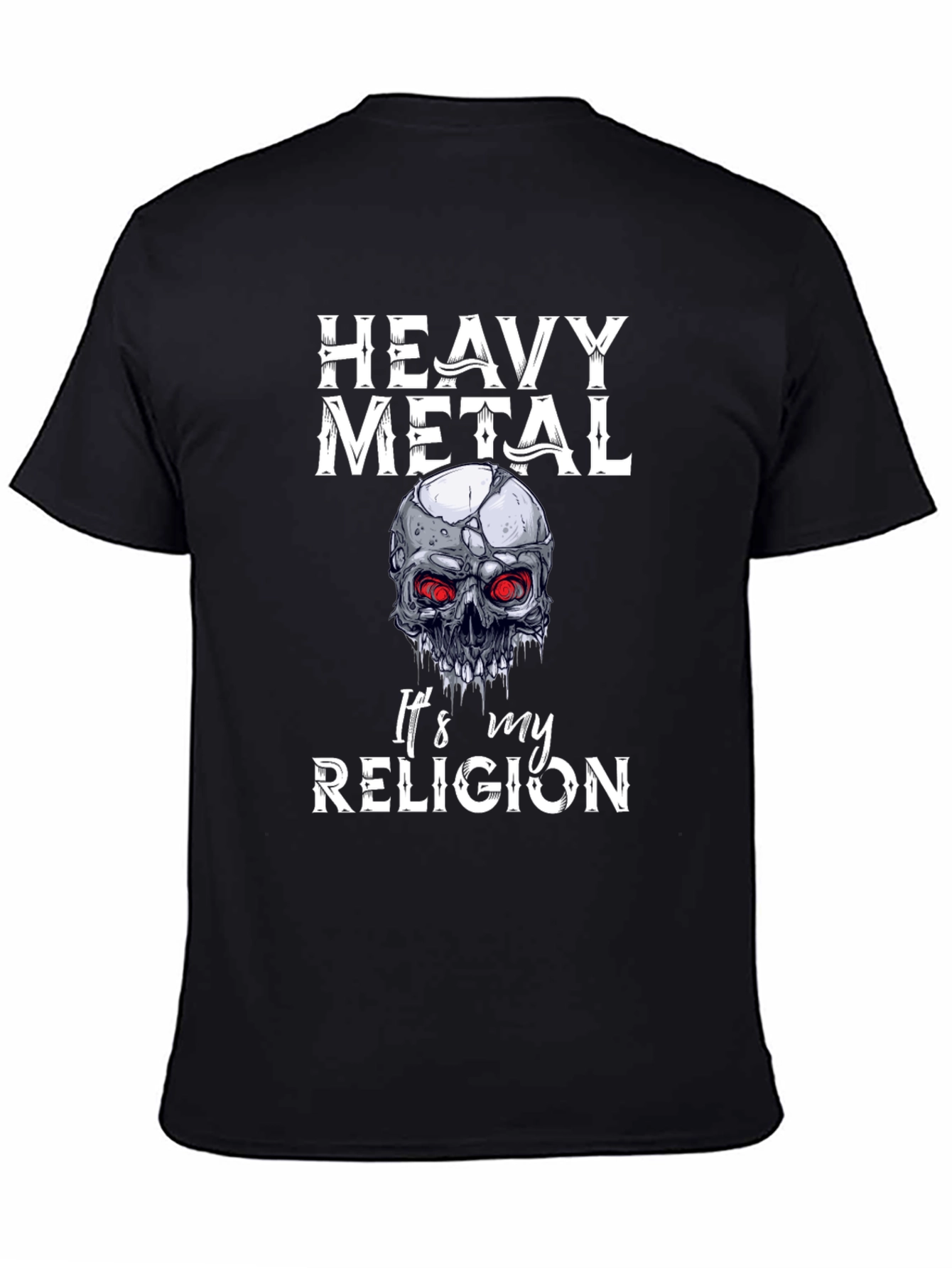 Heavy Metal Religion T-Shirt Skull Graphic Tee