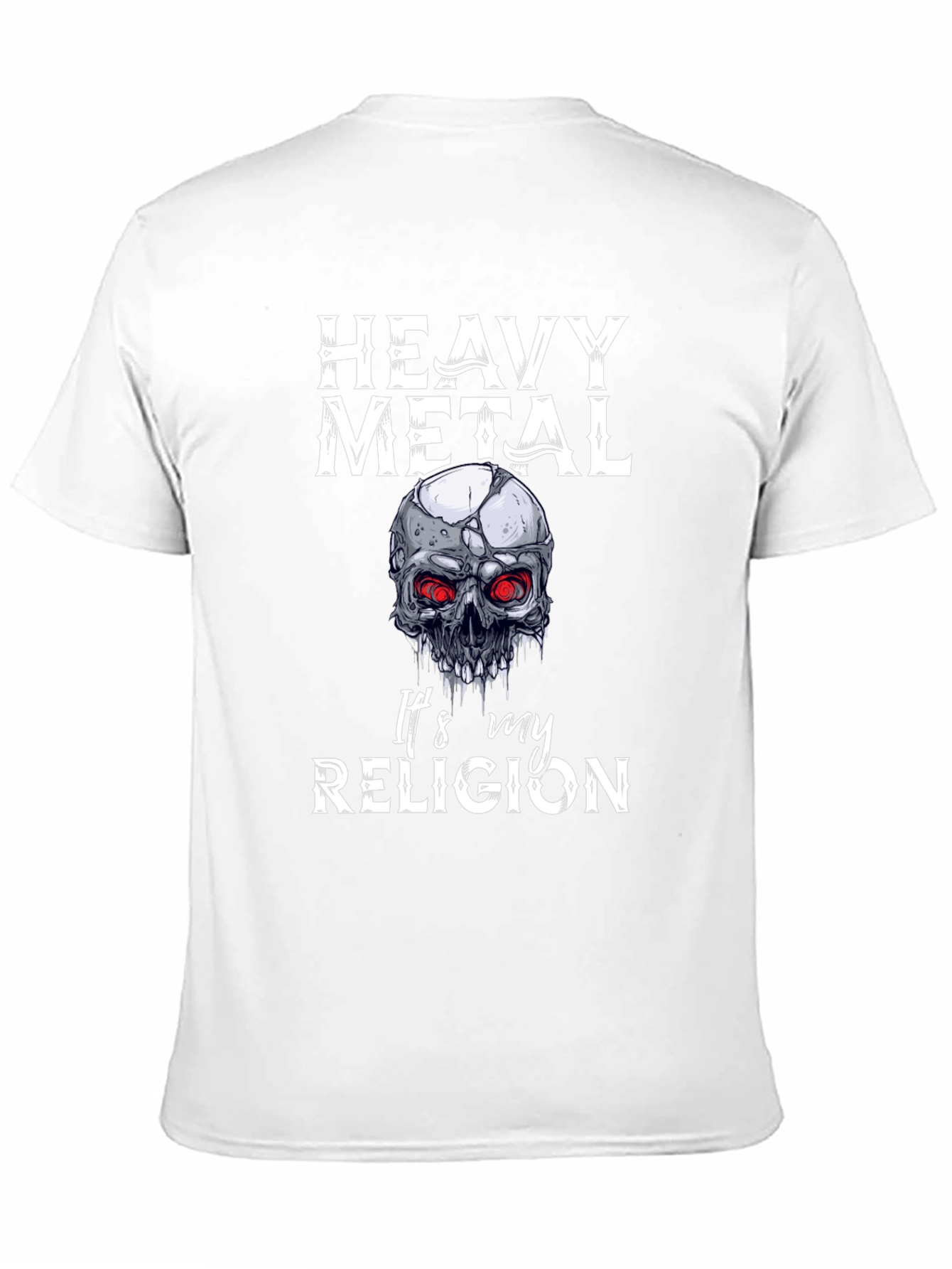 Heavy Metal Religion T-Shirt Skull Graphic Tee