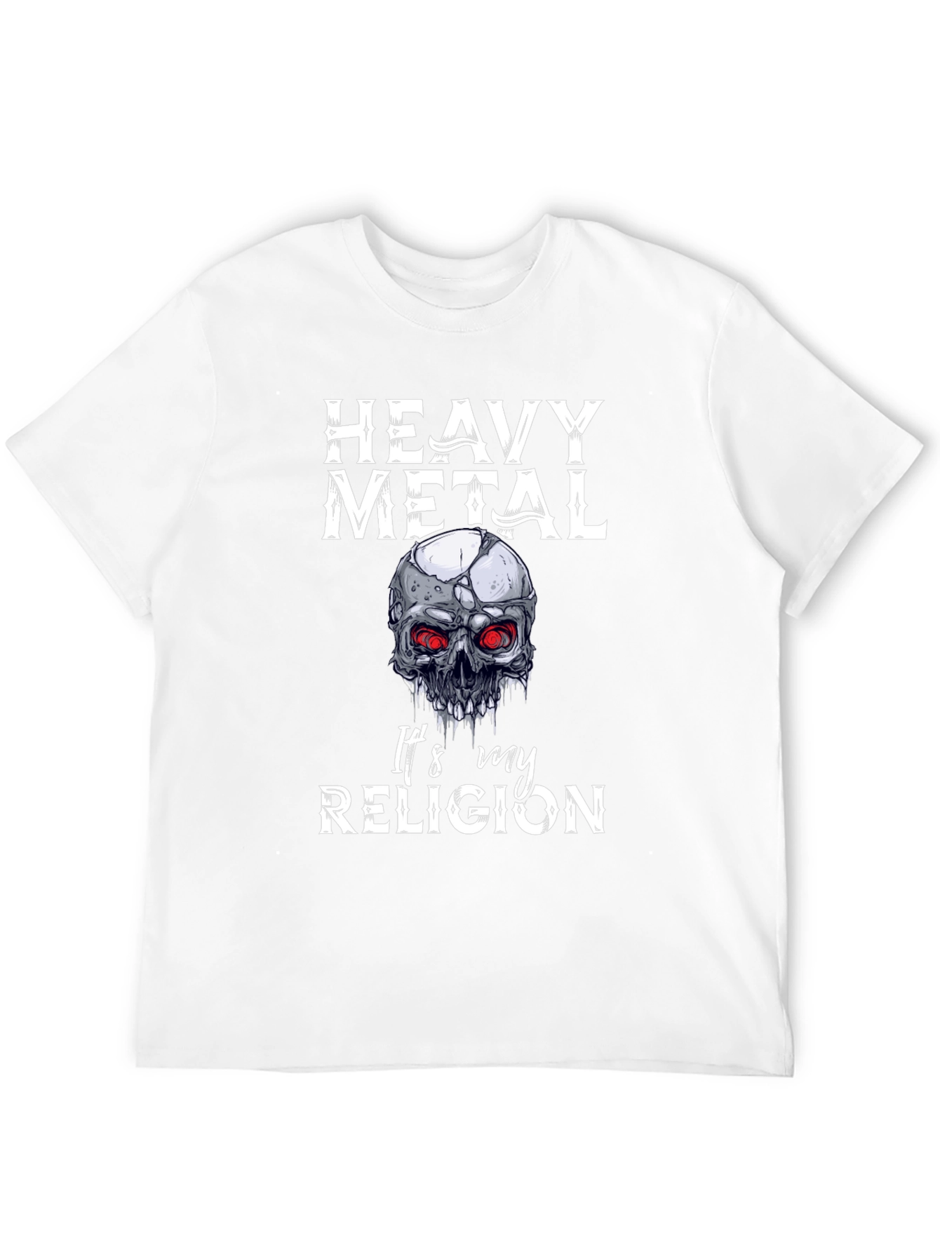Heavy Metal Religion T-Shirt Skull Graphic Tee