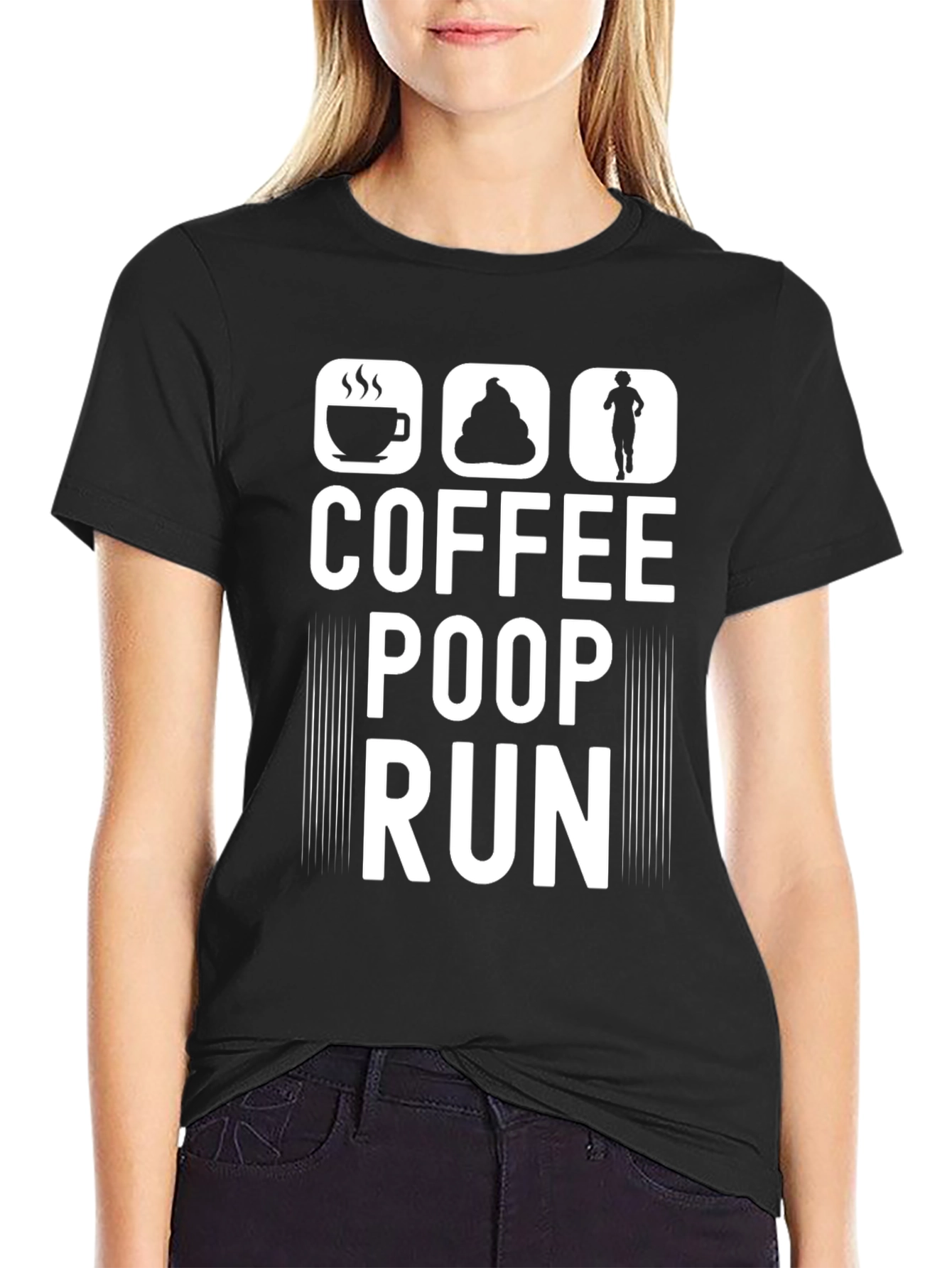 Coffee Poop Run Graphic T-Shirt