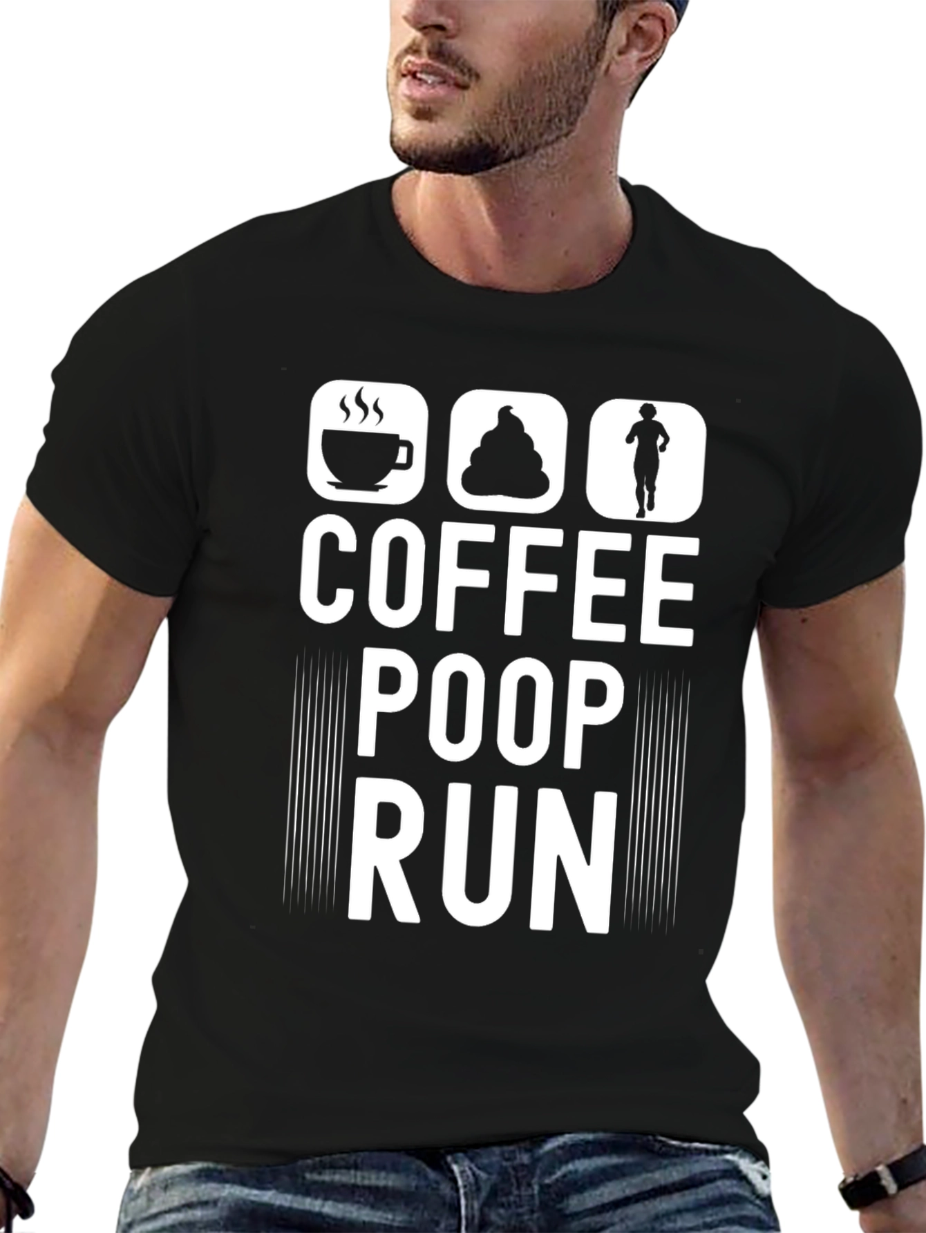Coffee Poop Run Graphic T-Shirt