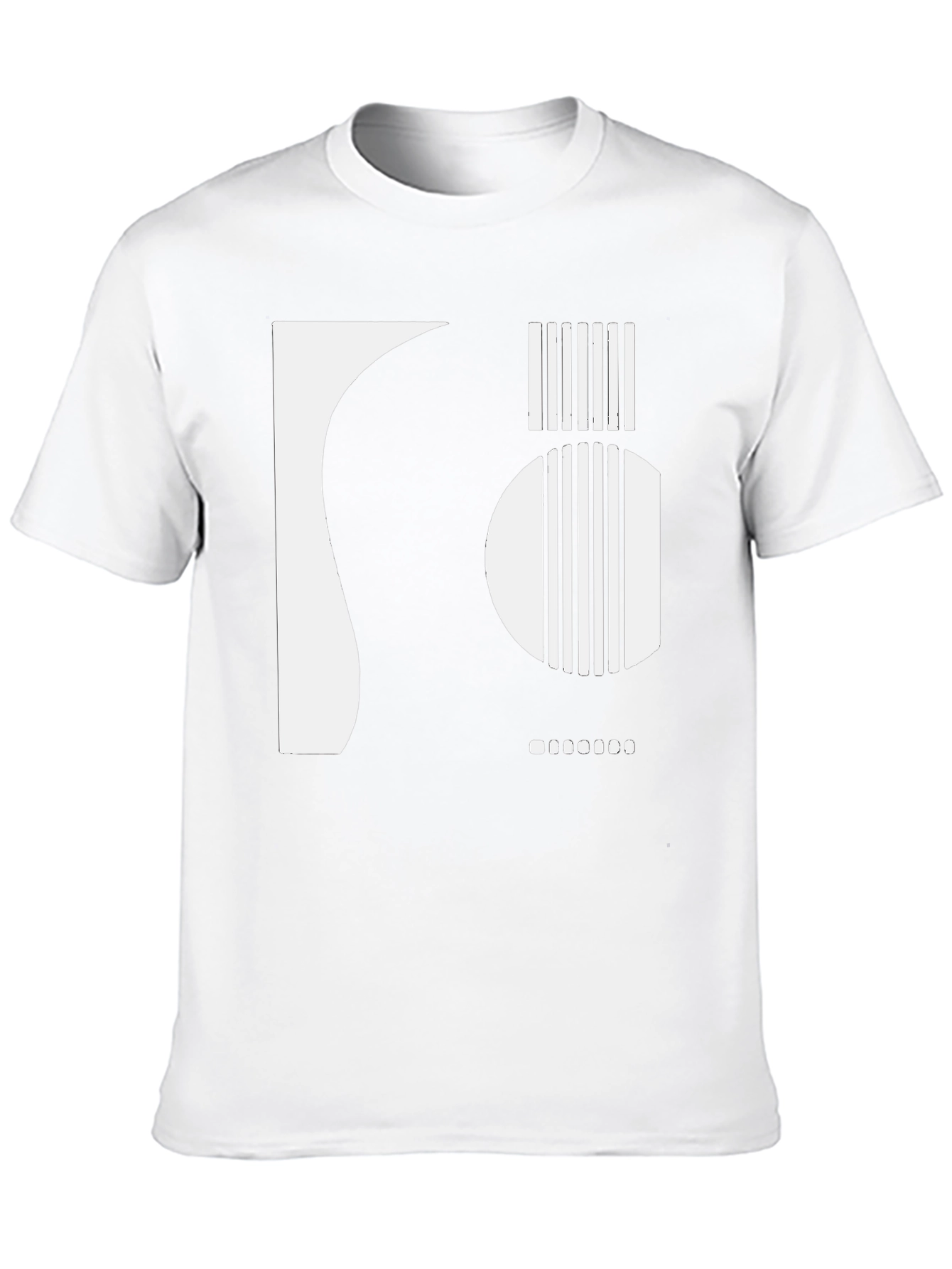 Abstract Guitar Graphic Tee - Black Cotton Shirt