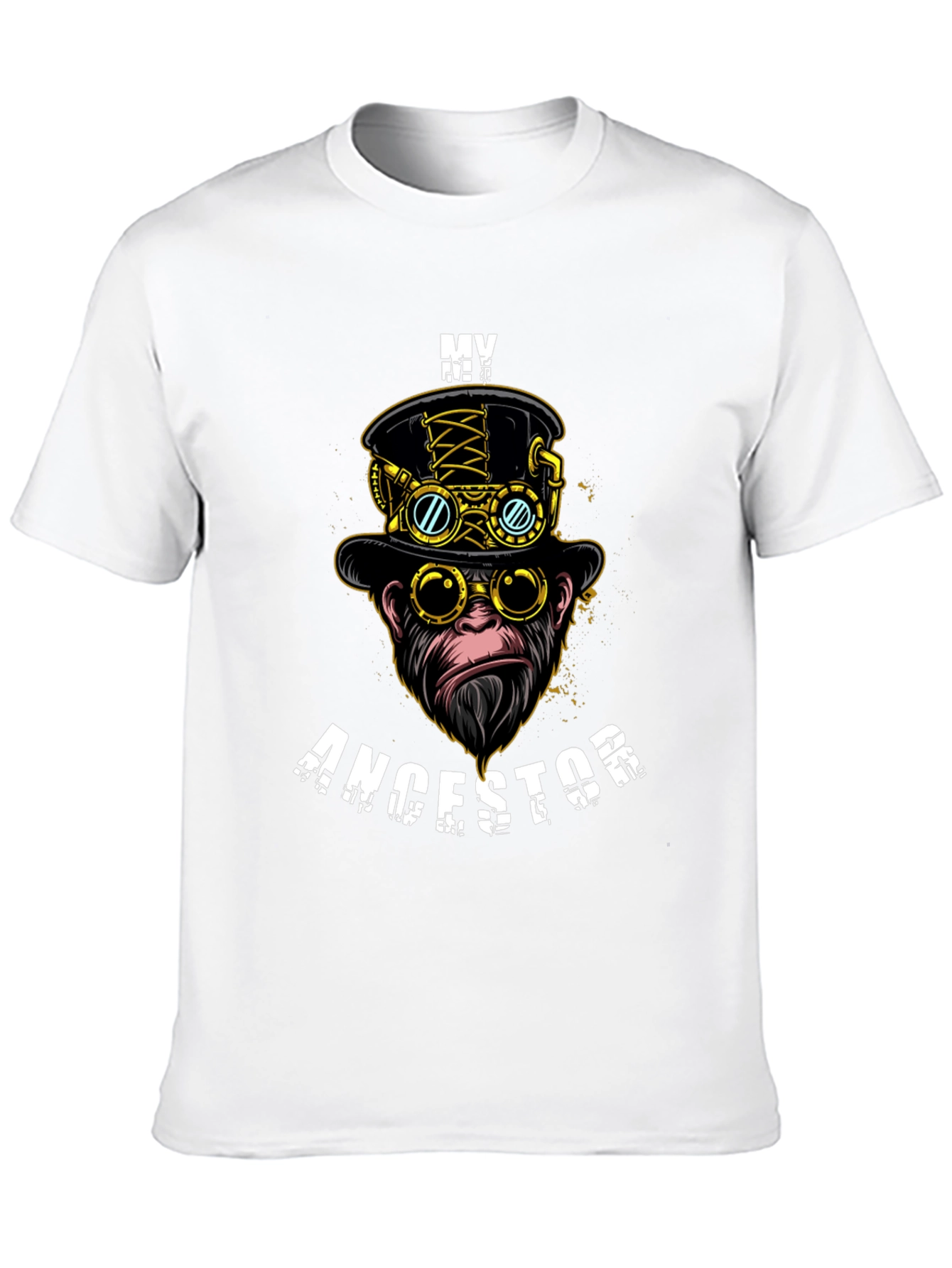 Steampunk Monkey Ancestor Graphic T-Shirt