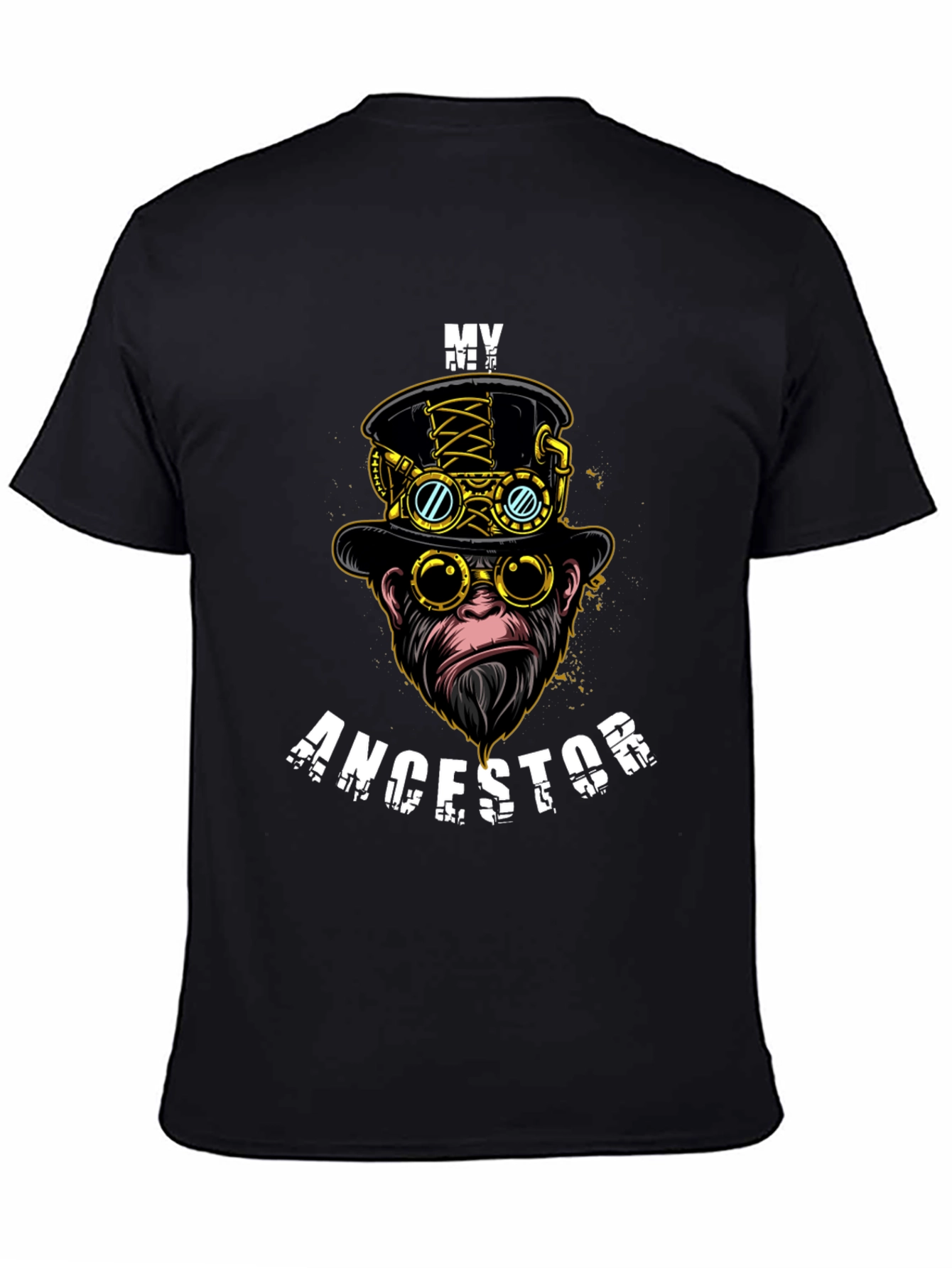 Steampunk Monkey Ancestor Graphic T-Shirt
