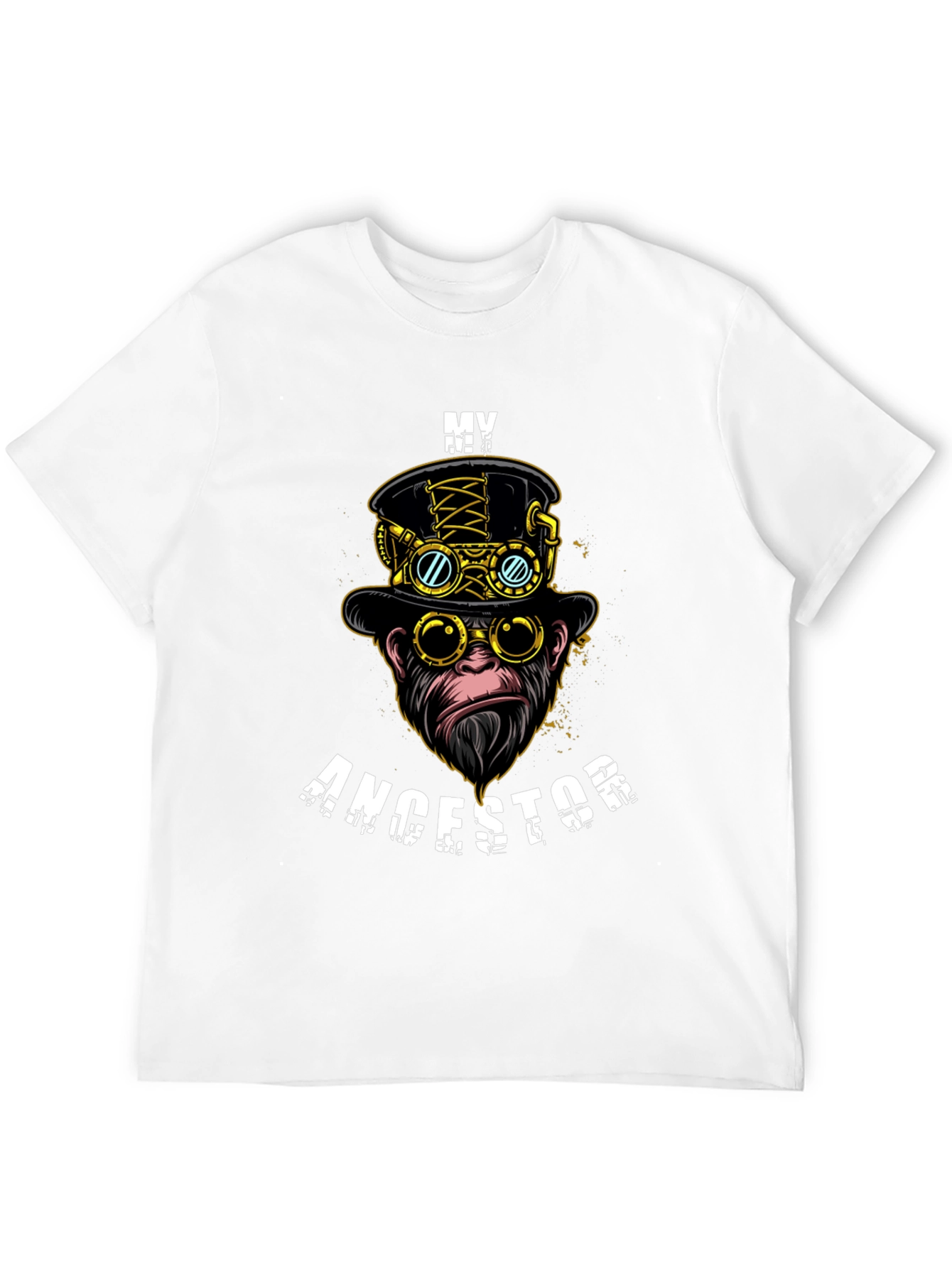 Steampunk Monkey Ancestor Graphic T-Shirt