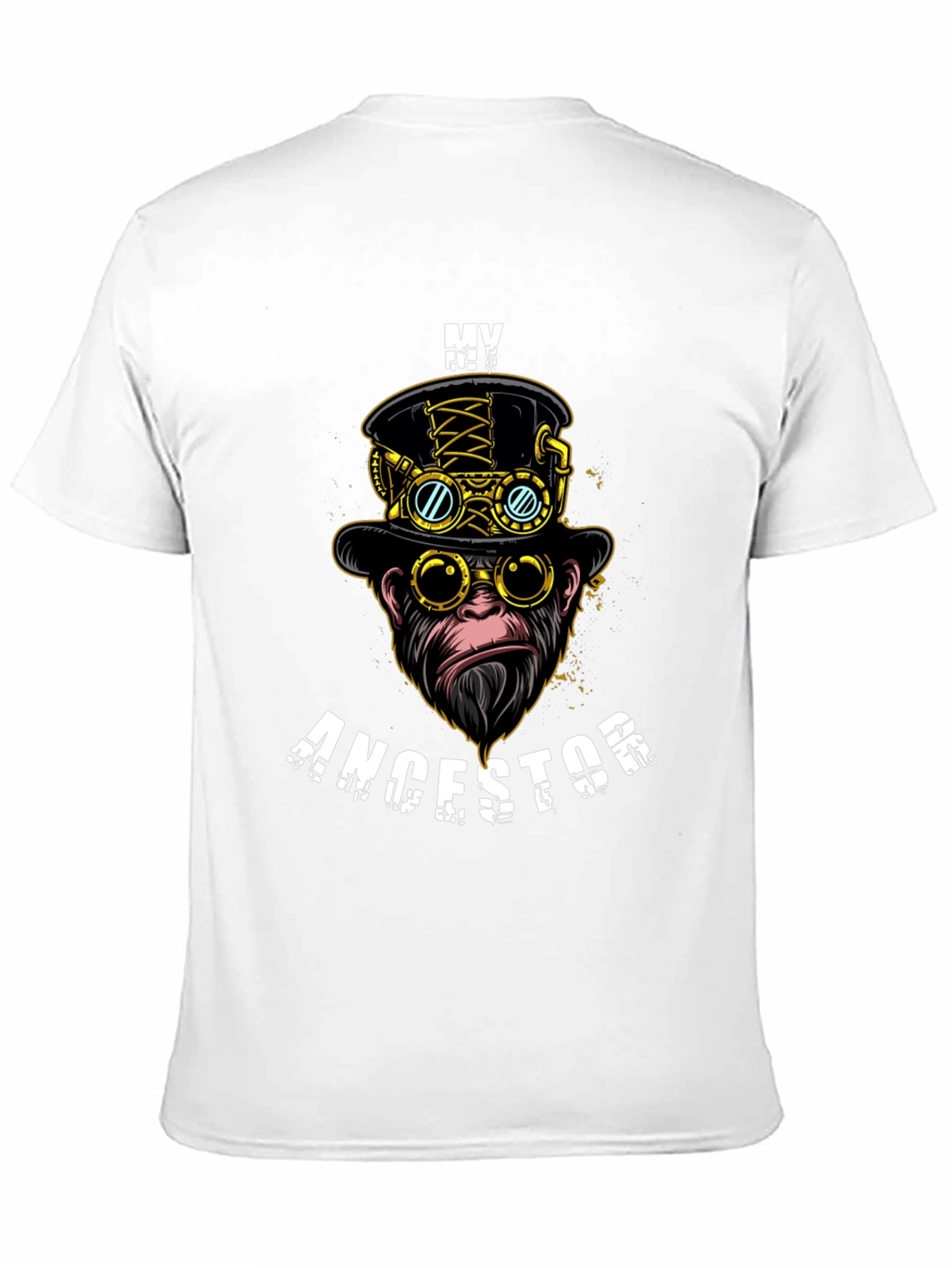 Steampunk Monkey Ancestor Graphic T-Shirt