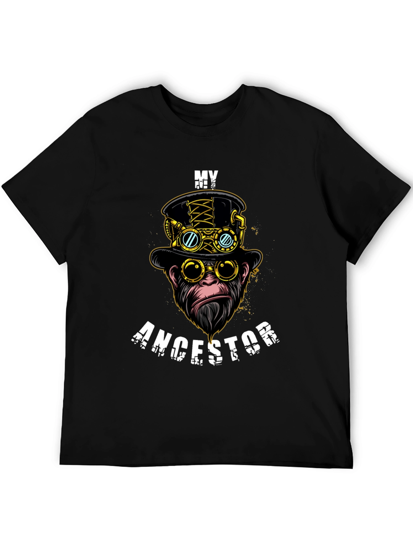 Steampunk Monkey Ancestor Graphic T-Shirt