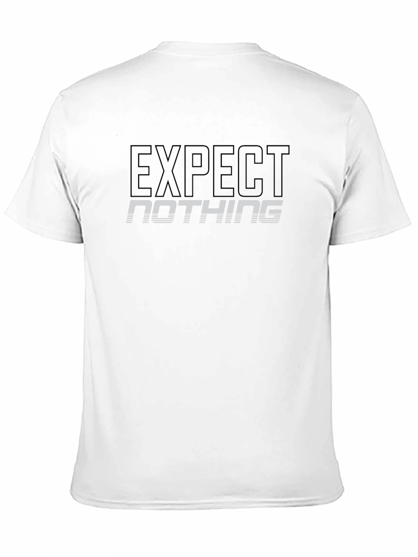Expect Nothing Graphic Print Black T-Shirt