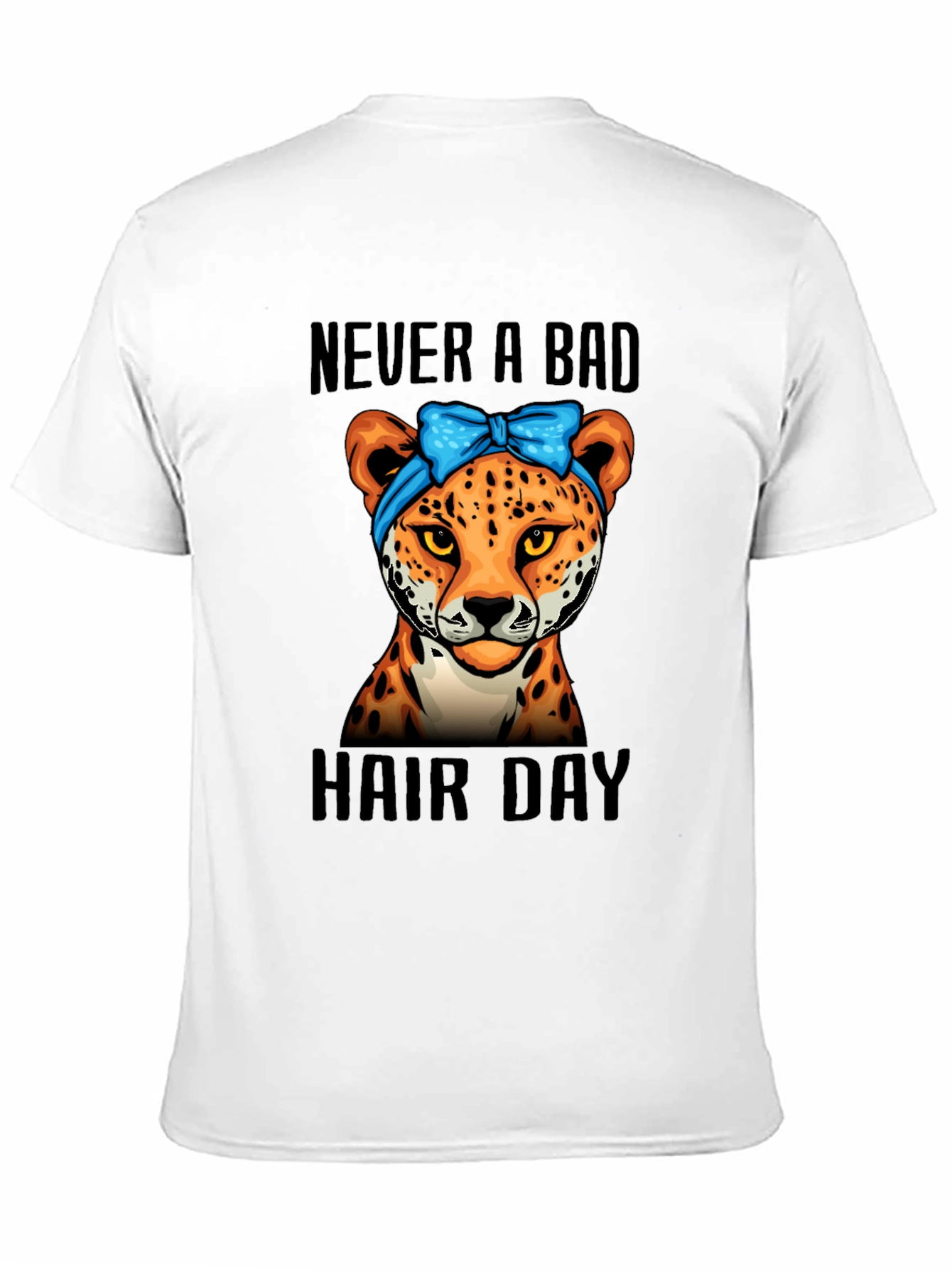 Never A Bad Hair Day Cheetah Graphic Tee