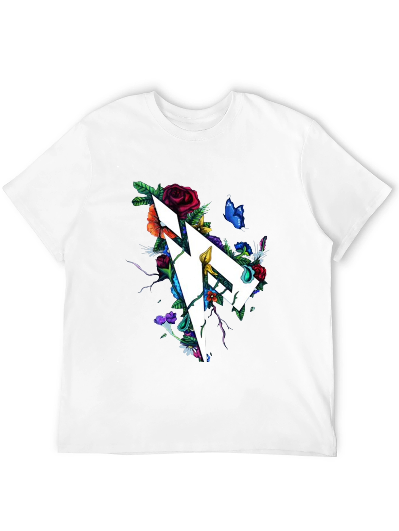 Floral Geometric Graphic Print T-Shirt
