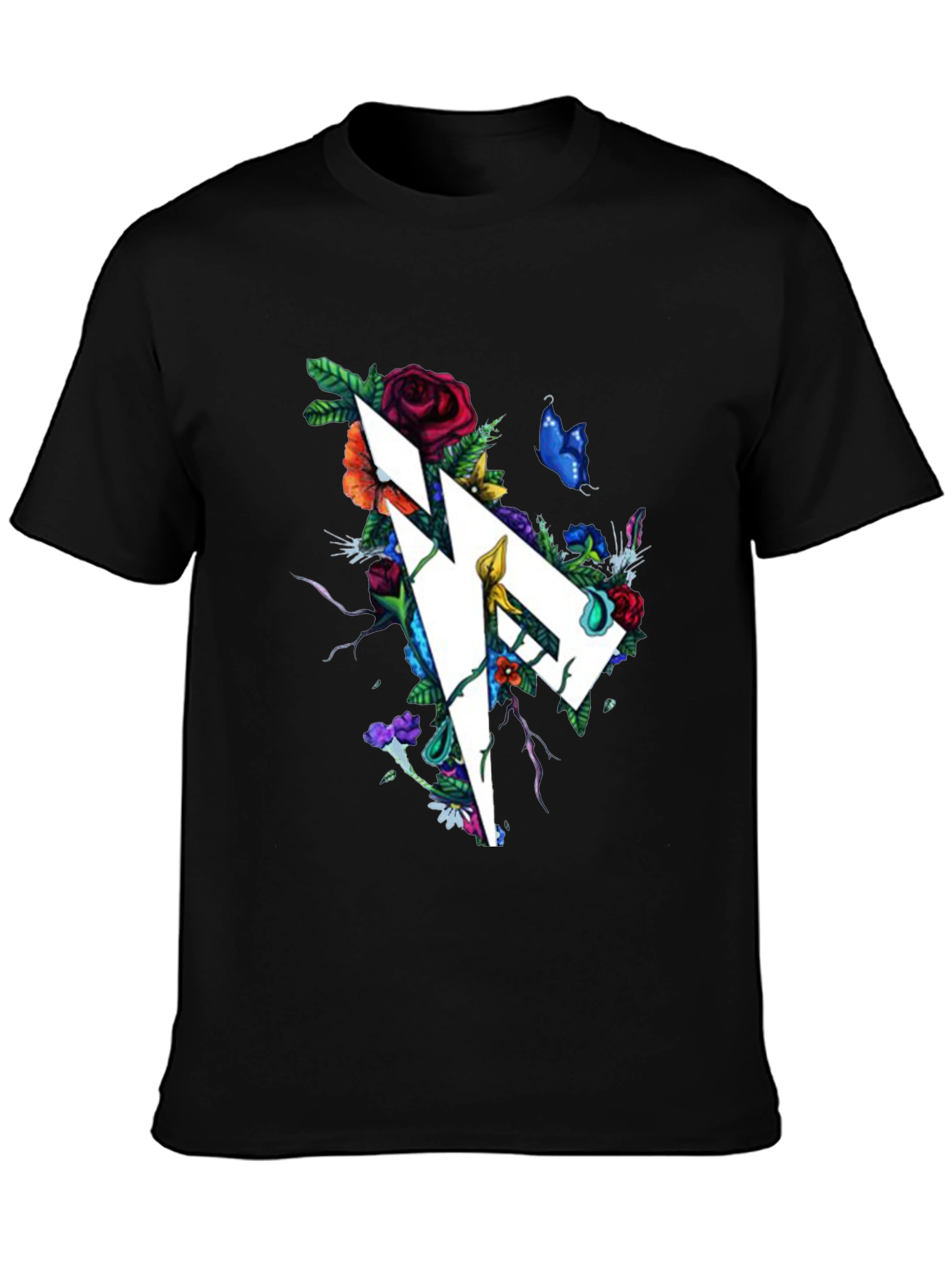 Floral Geometric Graphic Print T-Shirt