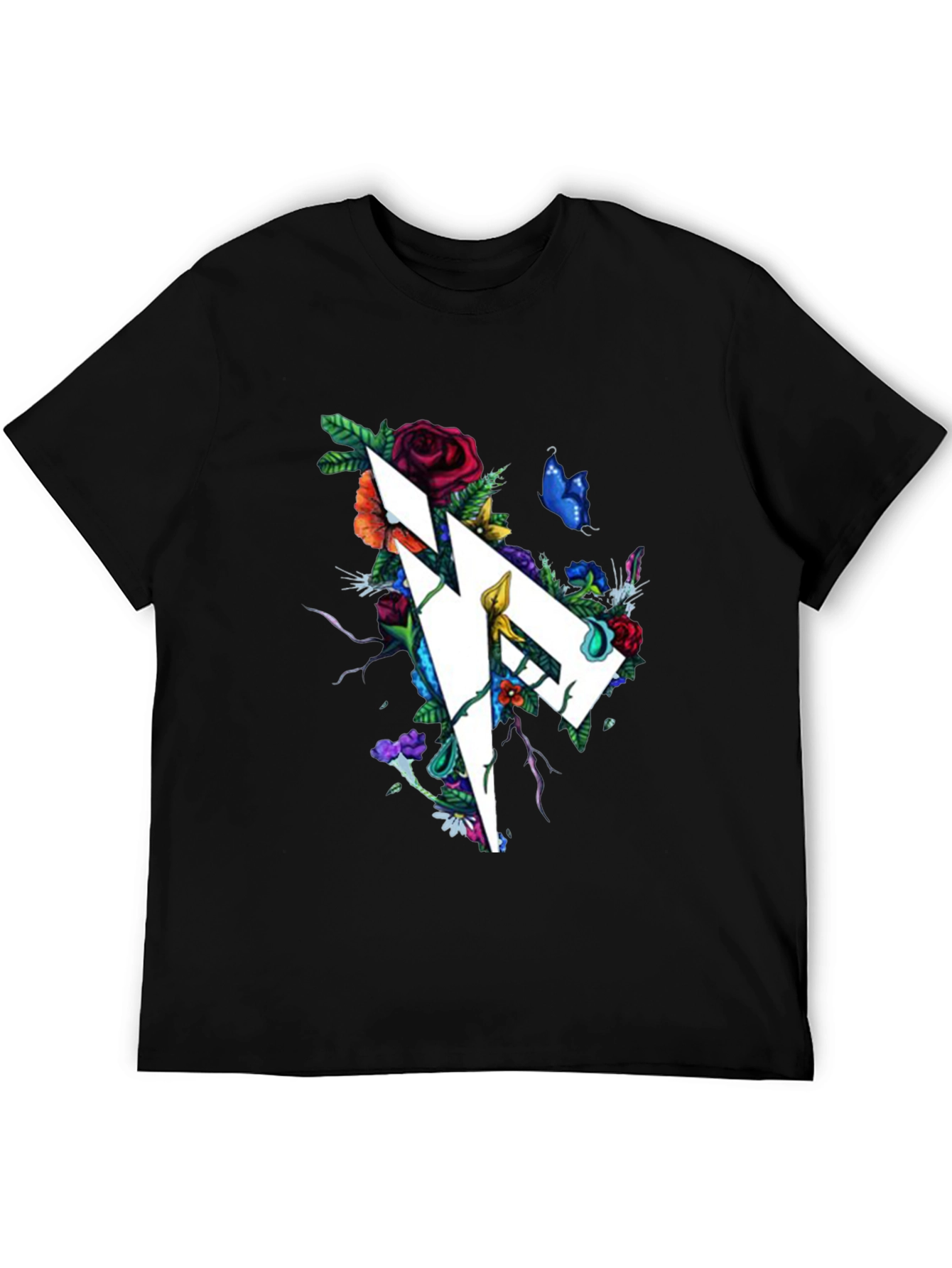Floral Geometric Graphic Print T-Shirt