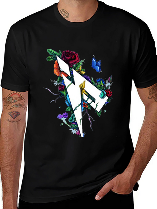 Floral Geometric Graphic Print T-Shirt