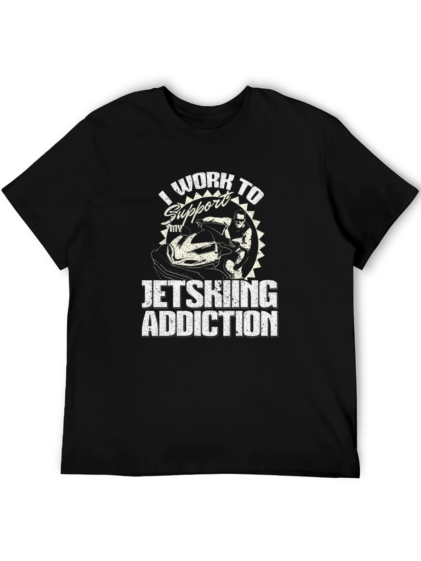 Jet Skiing Addiction Graphic Tee - Cool Hobby Shirt
