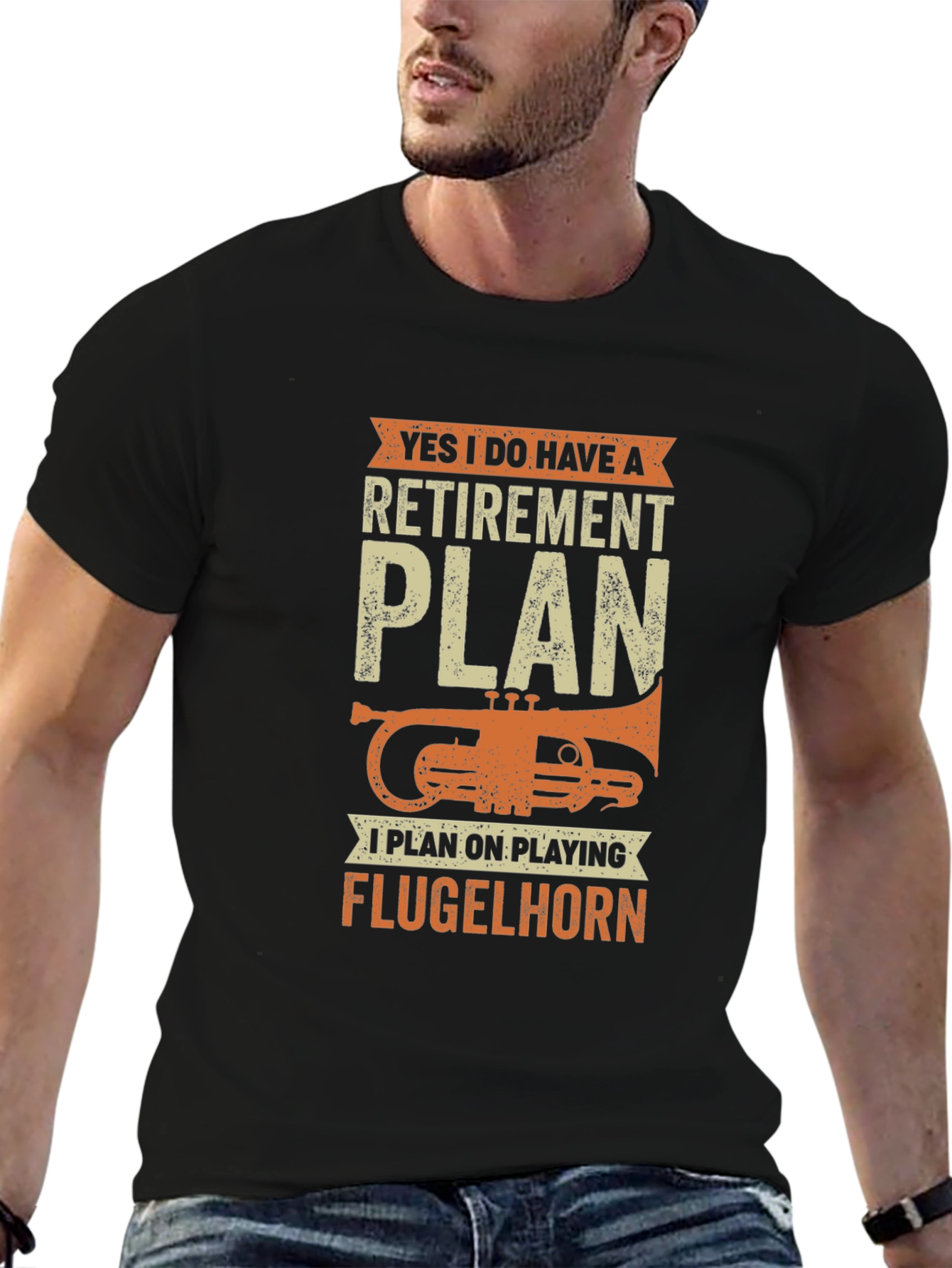 Funny Retirement Plan Flugelhorn Player T-Shirt