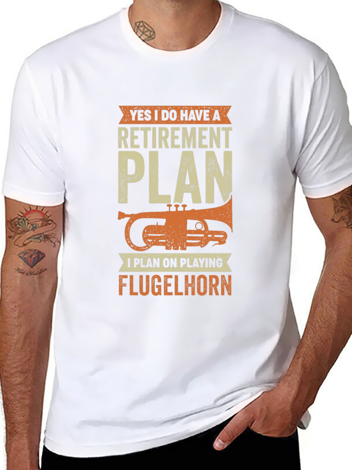 Funny Retirement Plan Flugelhorn Player T-Shirt