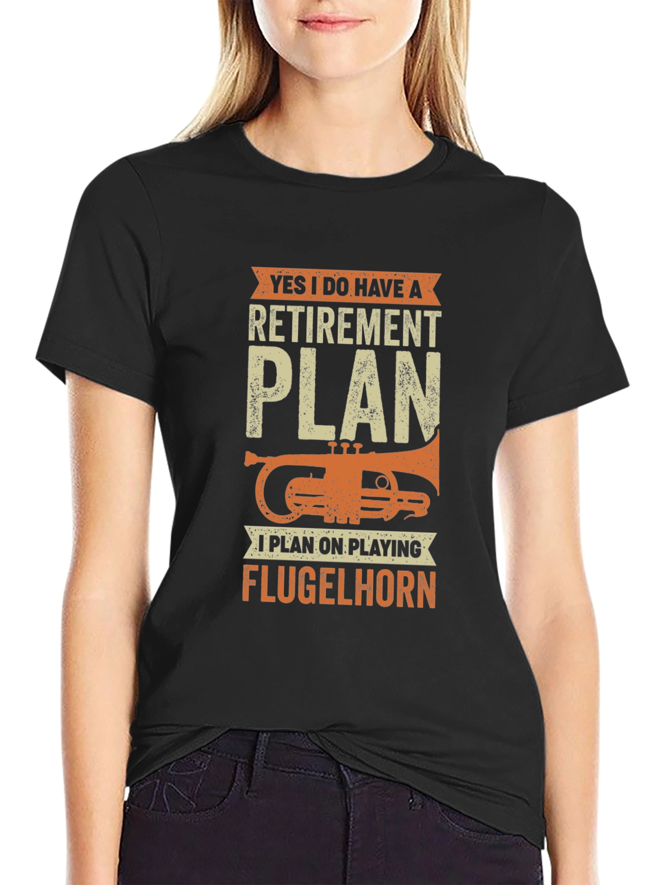 Funny Retirement Plan Flugelhorn Player T-Shirt