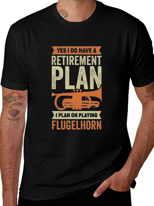Funny Retirement Plan Flugelhorn Player T-Shirt