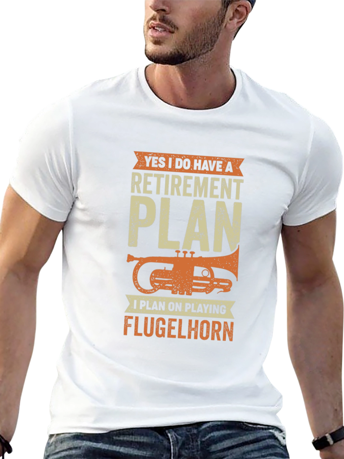 Funny Retirement Plan Flugelhorn Player T-Shirt