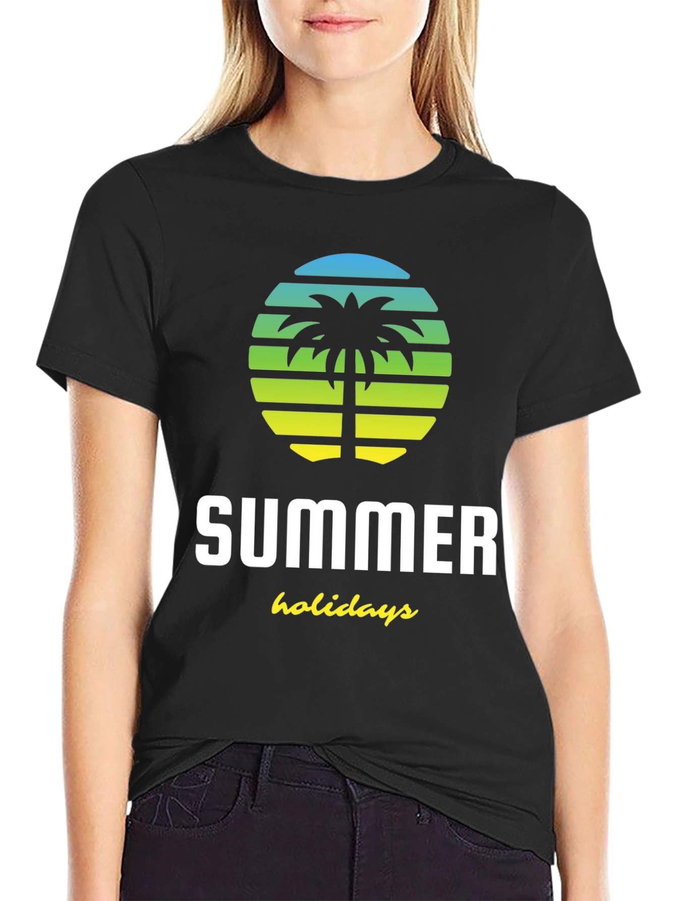 Summer Holiday Palm Tree Graphic T-Shirt