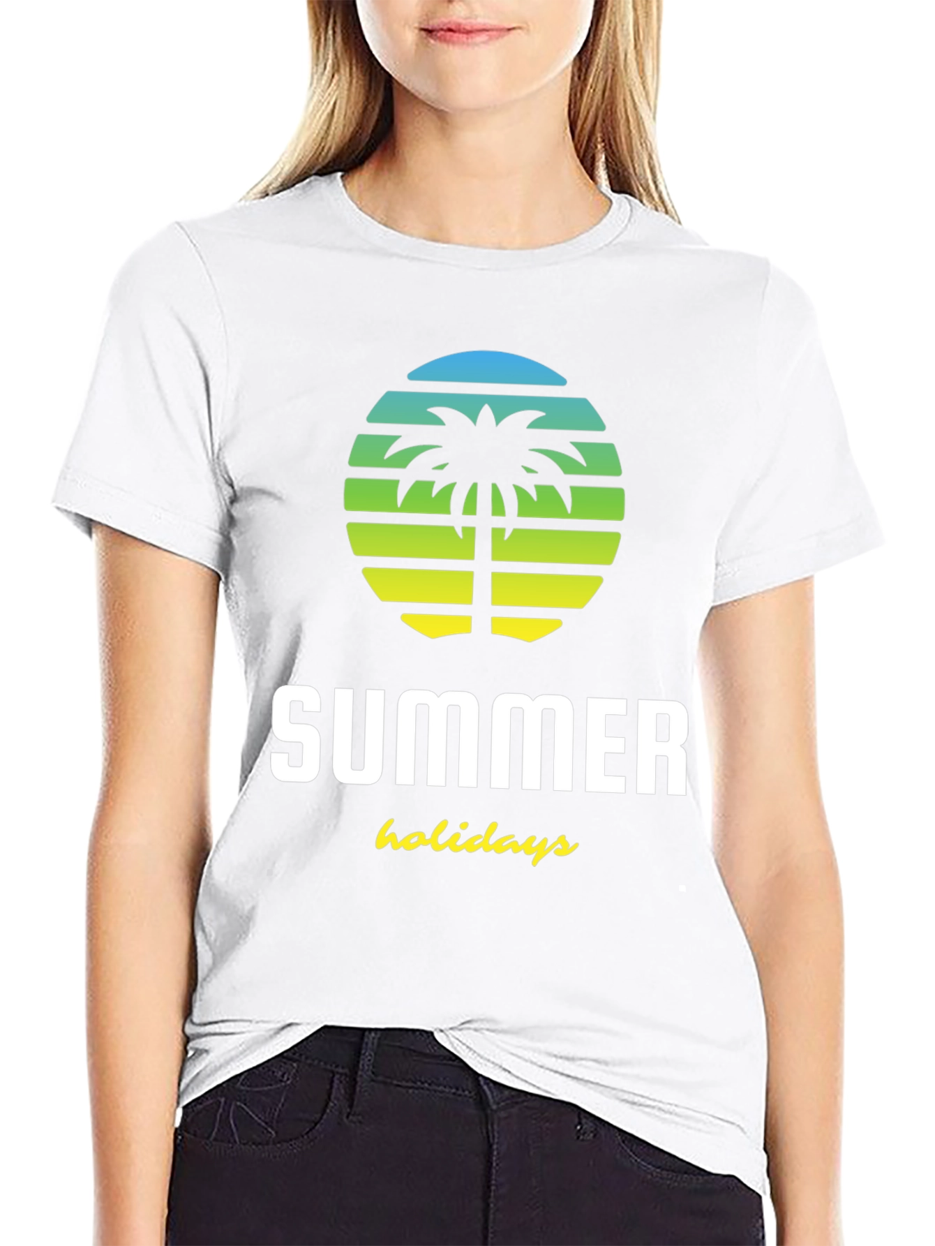 Summer Holiday Palm Tree Graphic T-Shirt